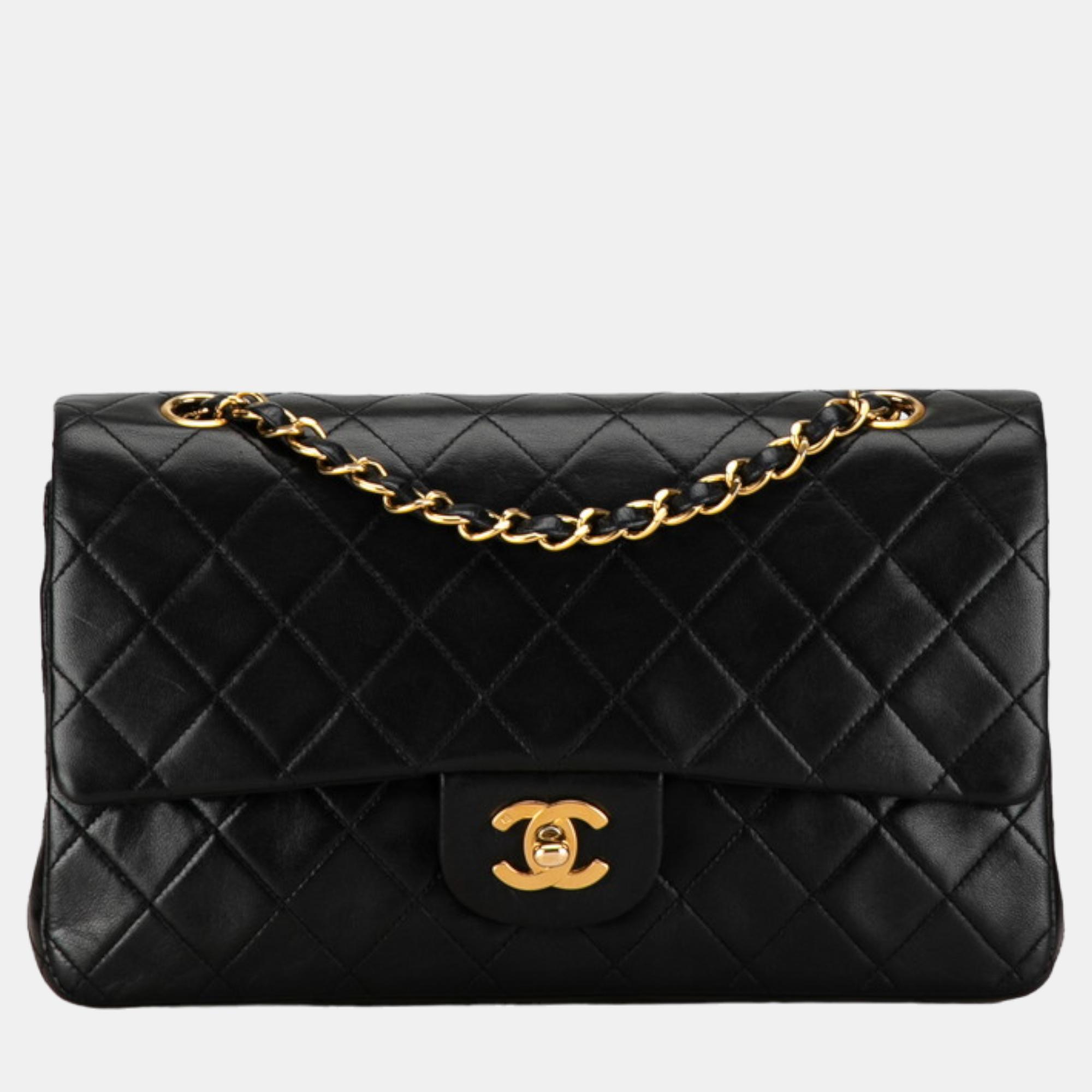 

Chanel Black Leather Medium Classic Double Flap Bag