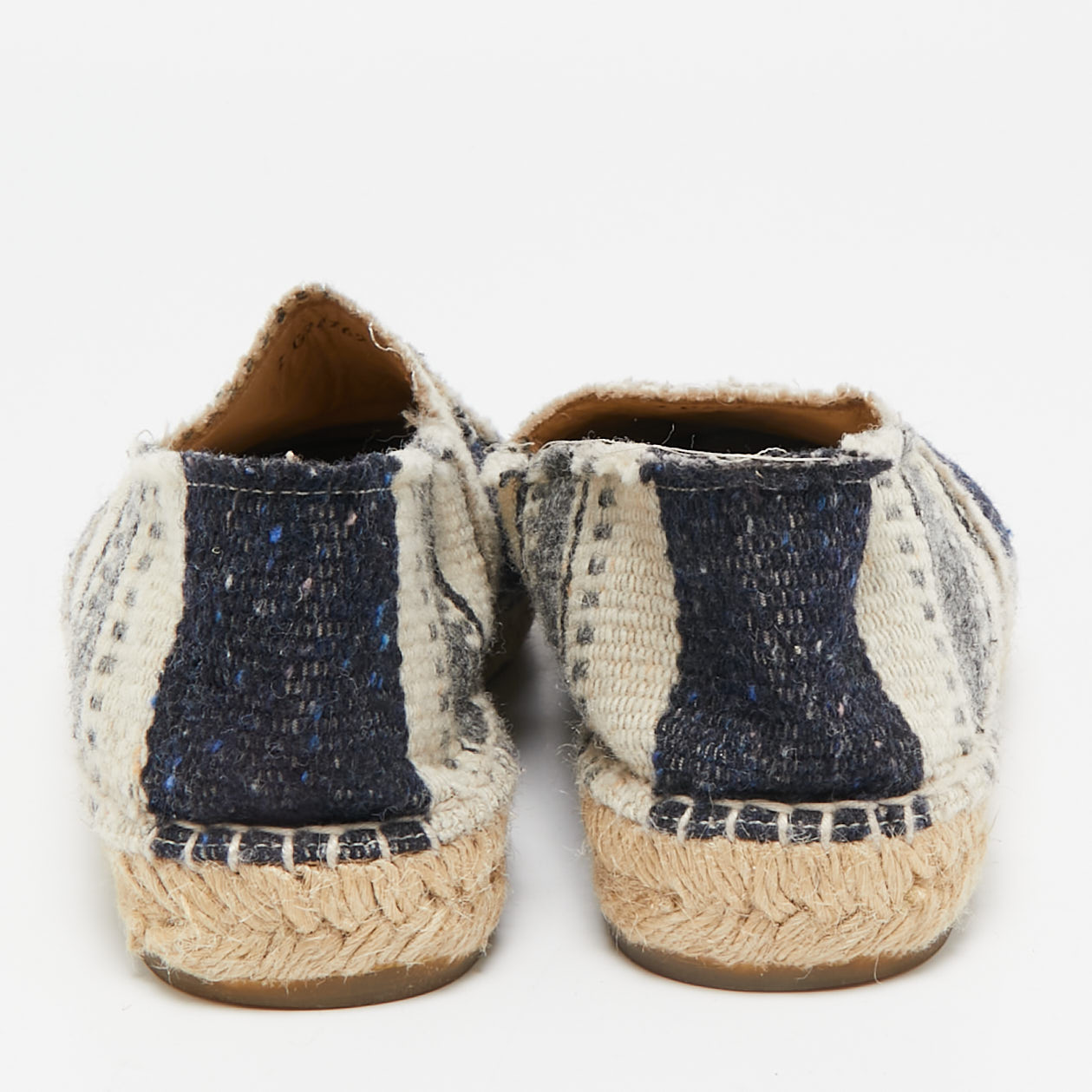 Chanel Multicolor Tweed CC Espadrille Flats Size 40 
