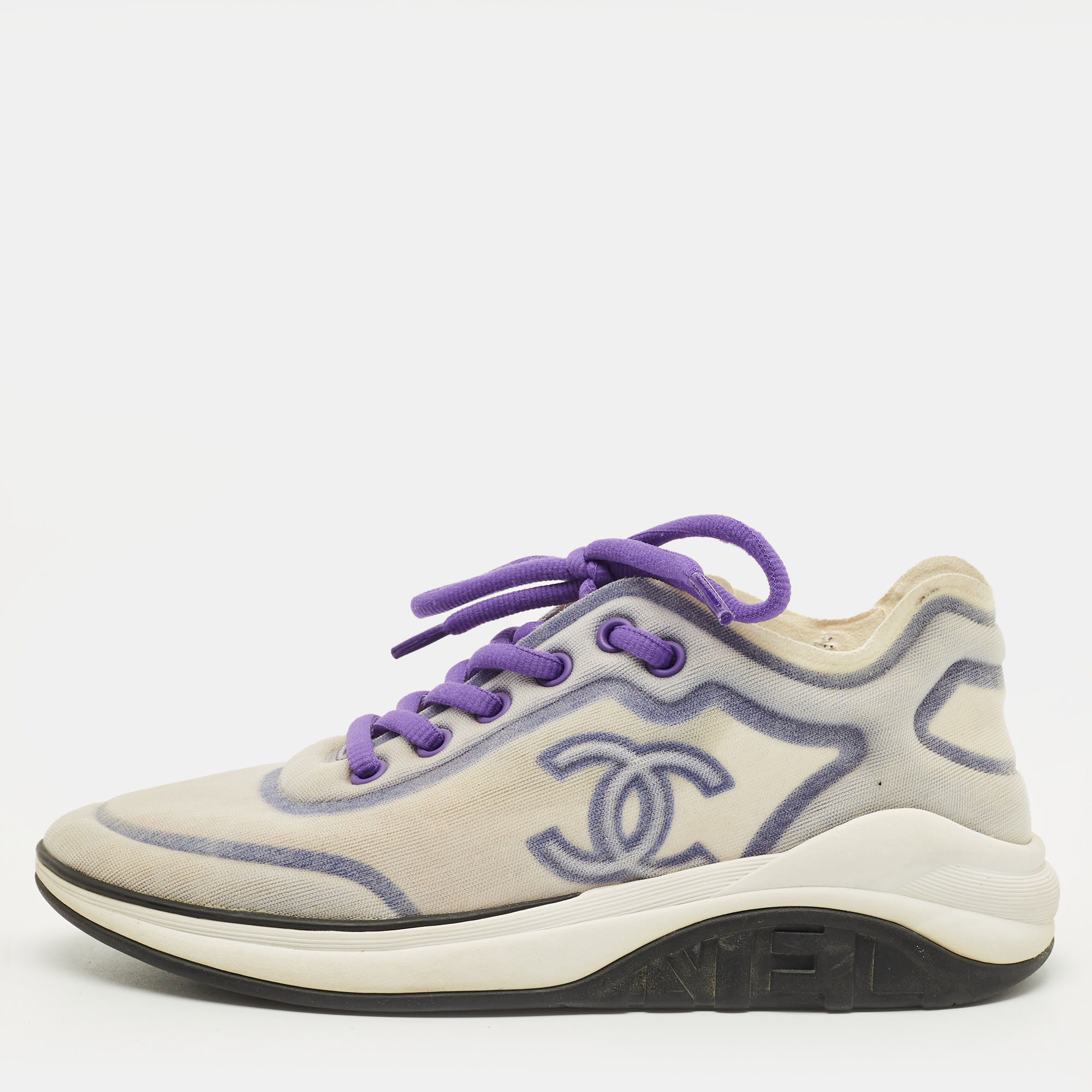 

Chanel Interlocking CC Size  Grey Mesh Low Top Sneakers