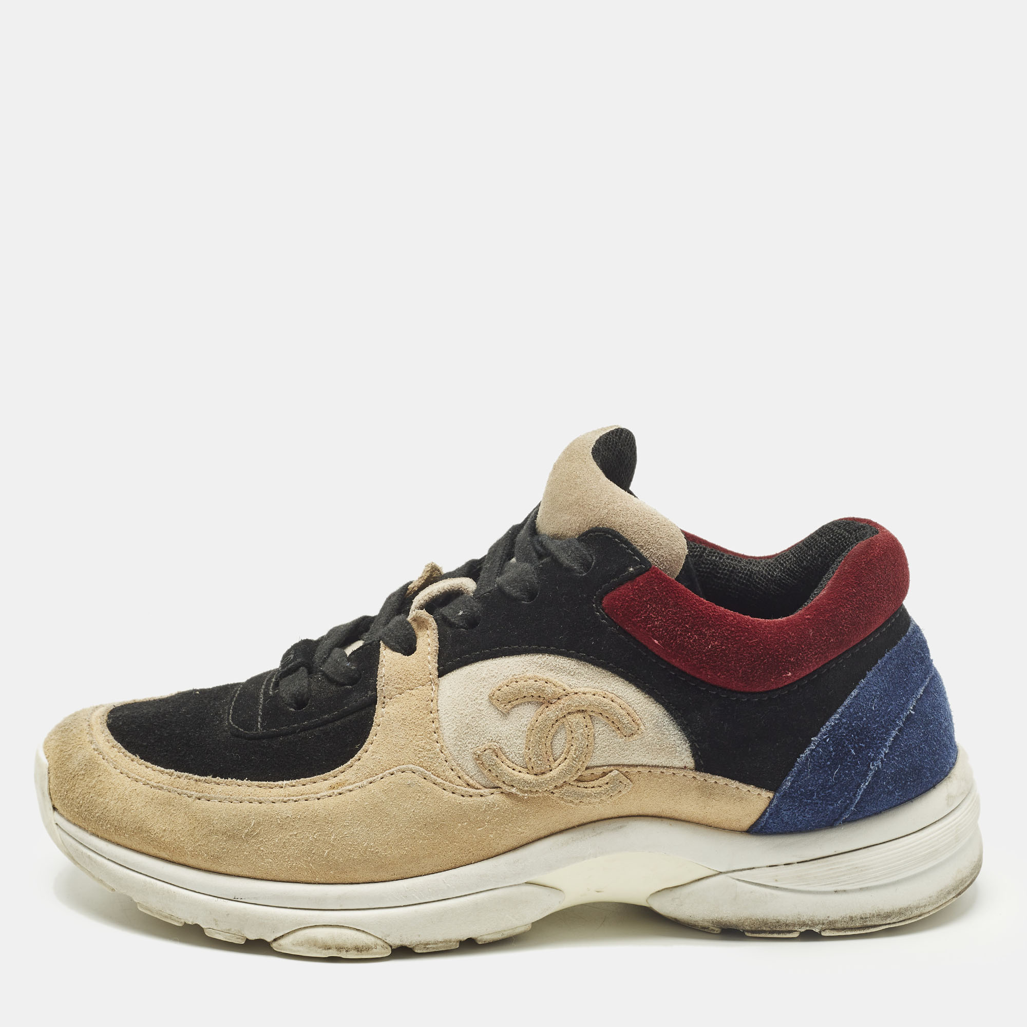 

Chanel CC Size  Multicolor Suede Low Top Sneakers