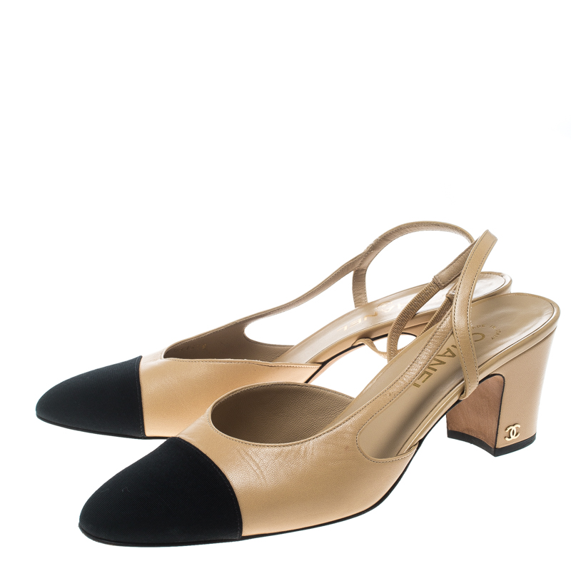 chanel beige pumps