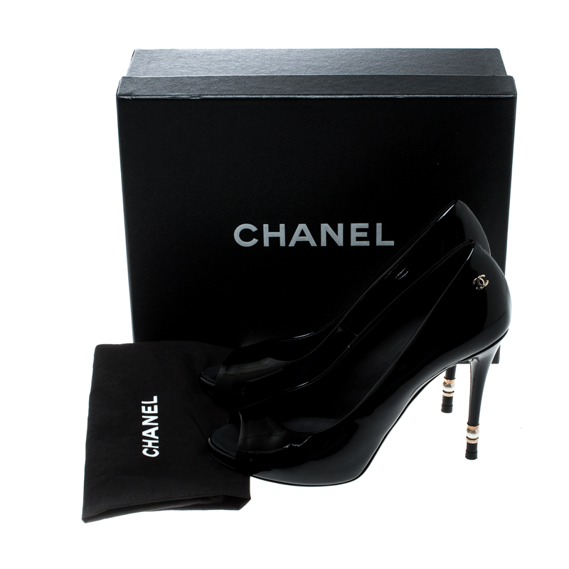 chanel heels pearl