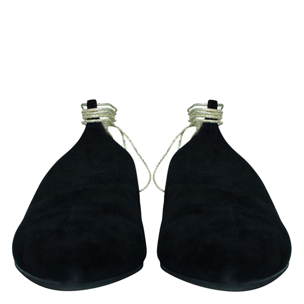 

Chanel Black Suede Leather Pointed Toe Mules Size