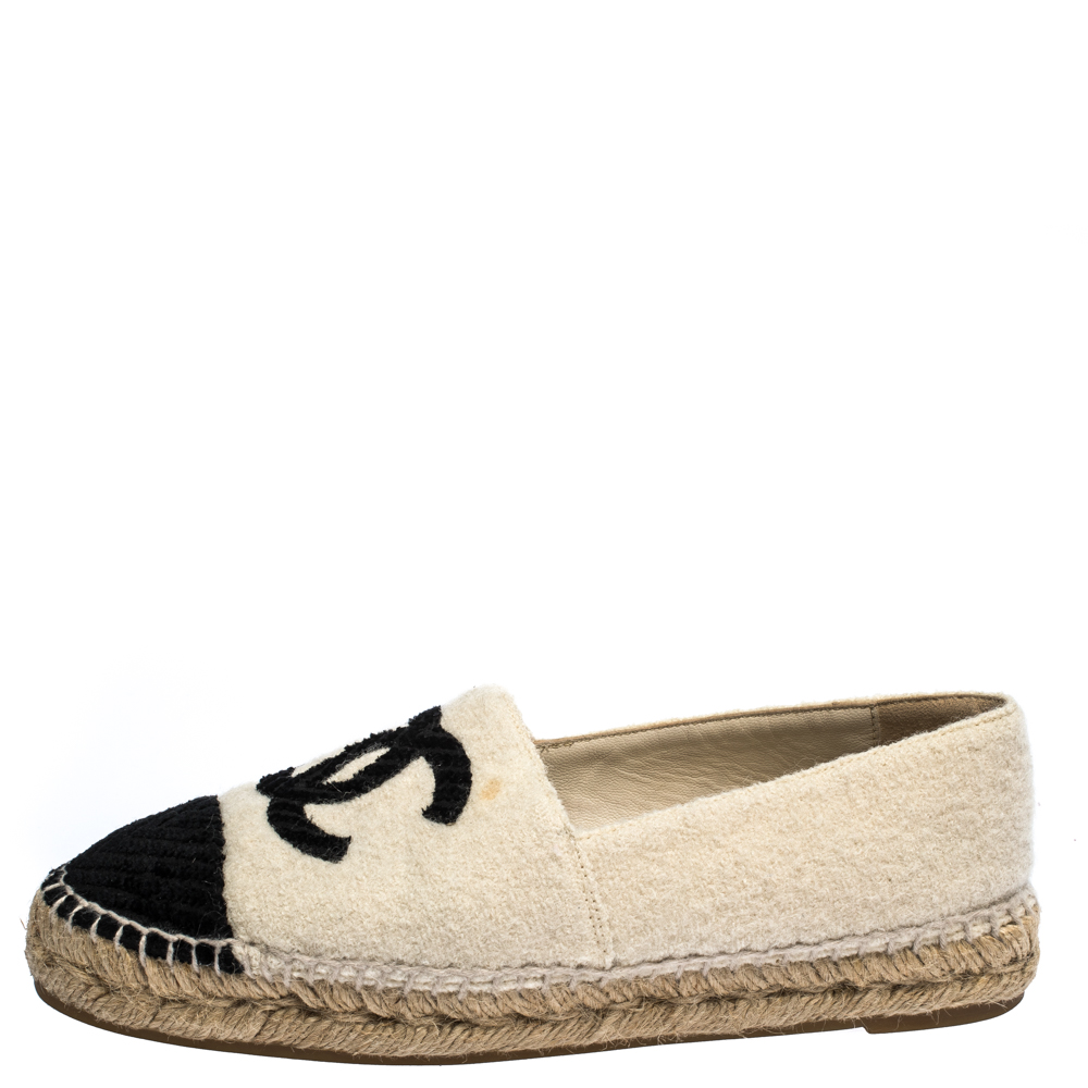 chanel wool espadrilles