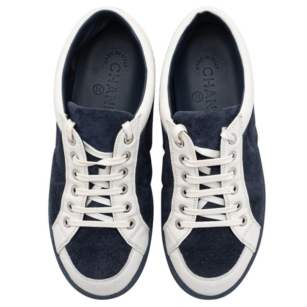 

Chanel Blue Velvet Sneakers