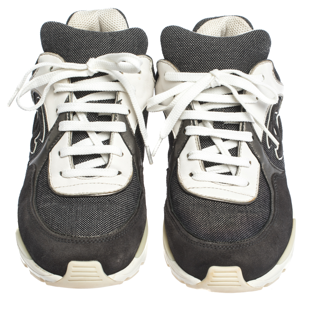 chanel shoes blue and white