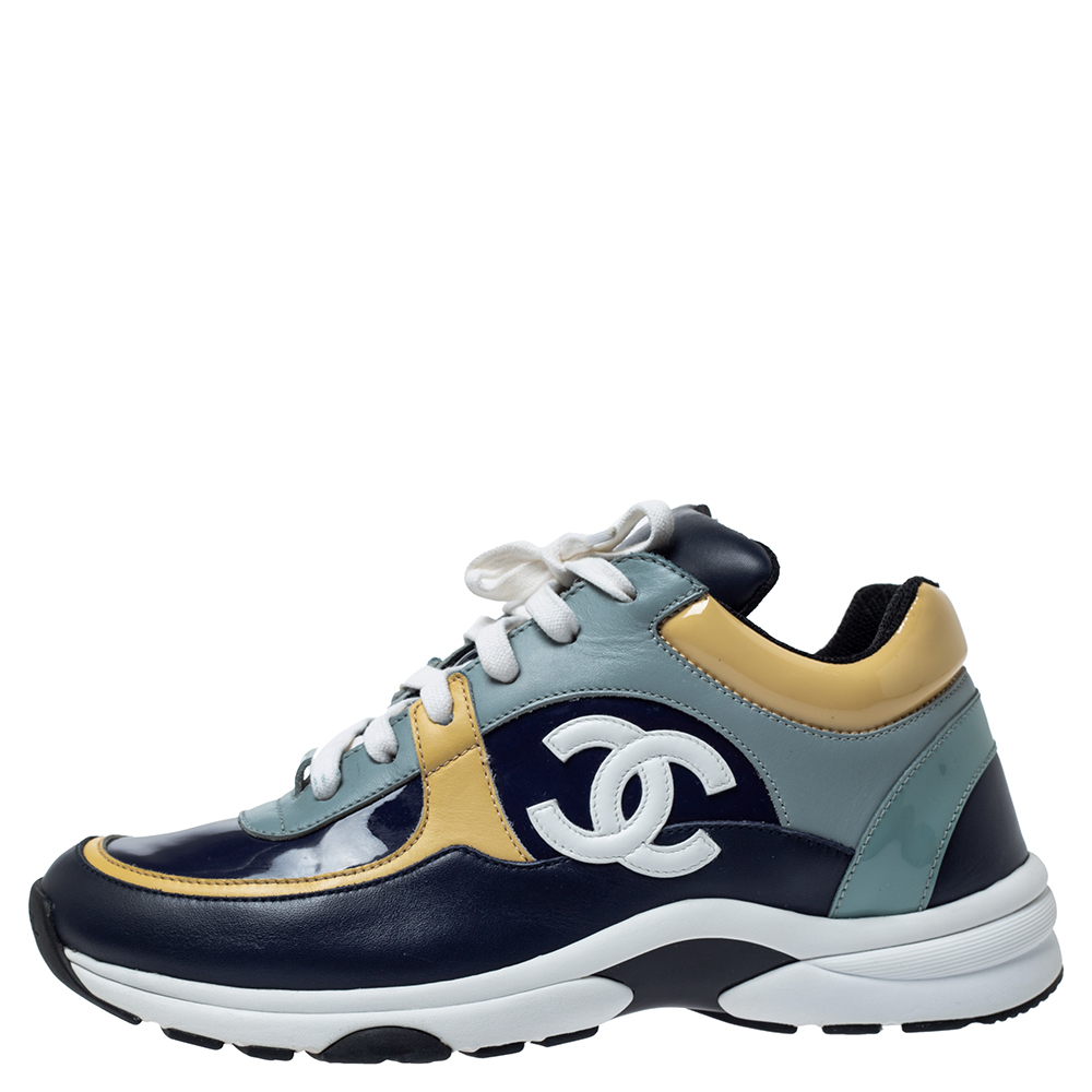 

Chanel Multicolor Leather CC Low Top Sneakers Size