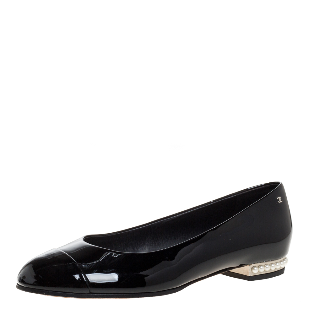 flats with pearl heel