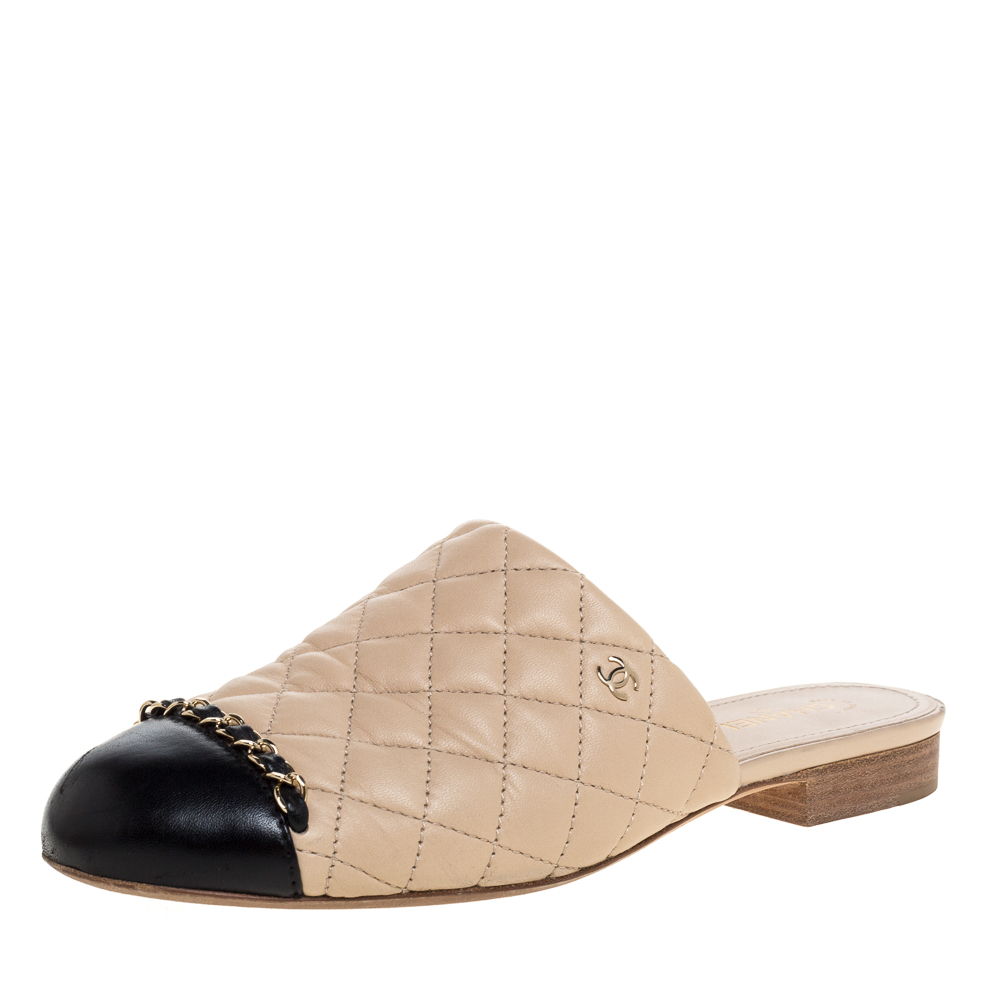 Chanel Leather Mules for Women