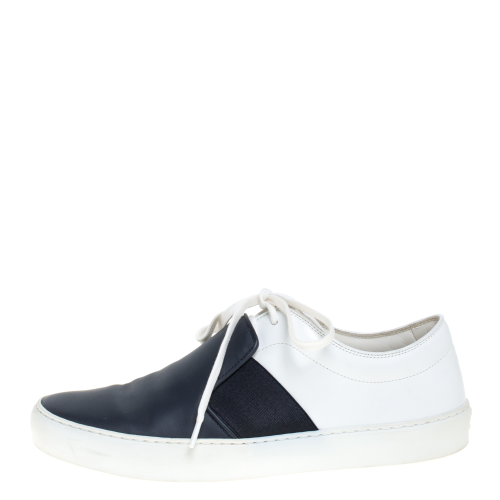 

Chanel Blue/White Leather Lace Up Sneakers Size, Multicolor