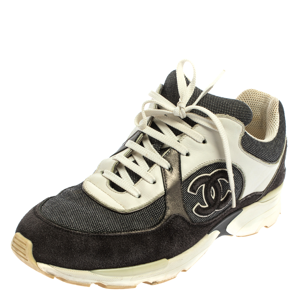 black and white chanel sneakers