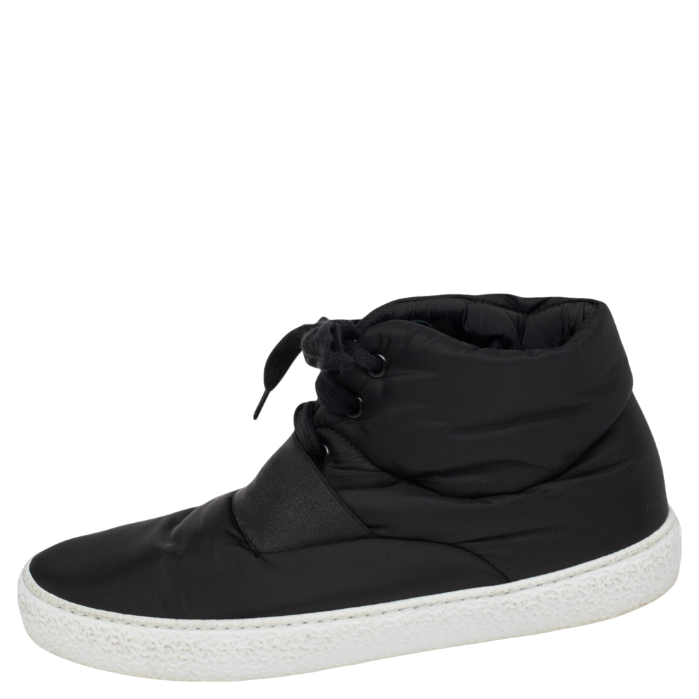 

Chanel Black Nylon Band Lace Up Sneakers Size