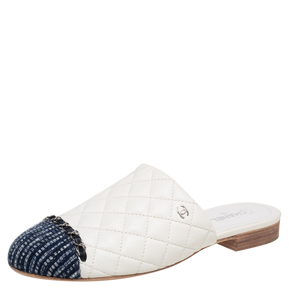 chanel flat mules