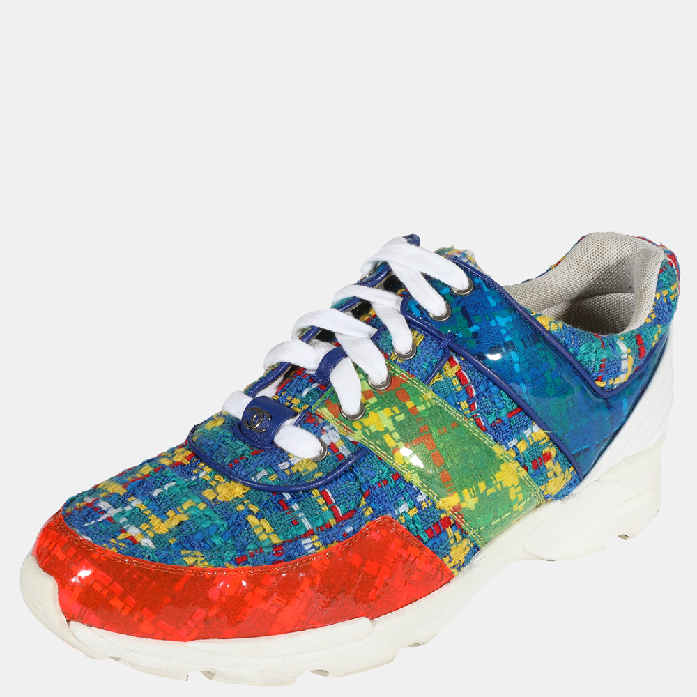 

Chanel Multi Color Tweed Sneaker EU, Multicolor