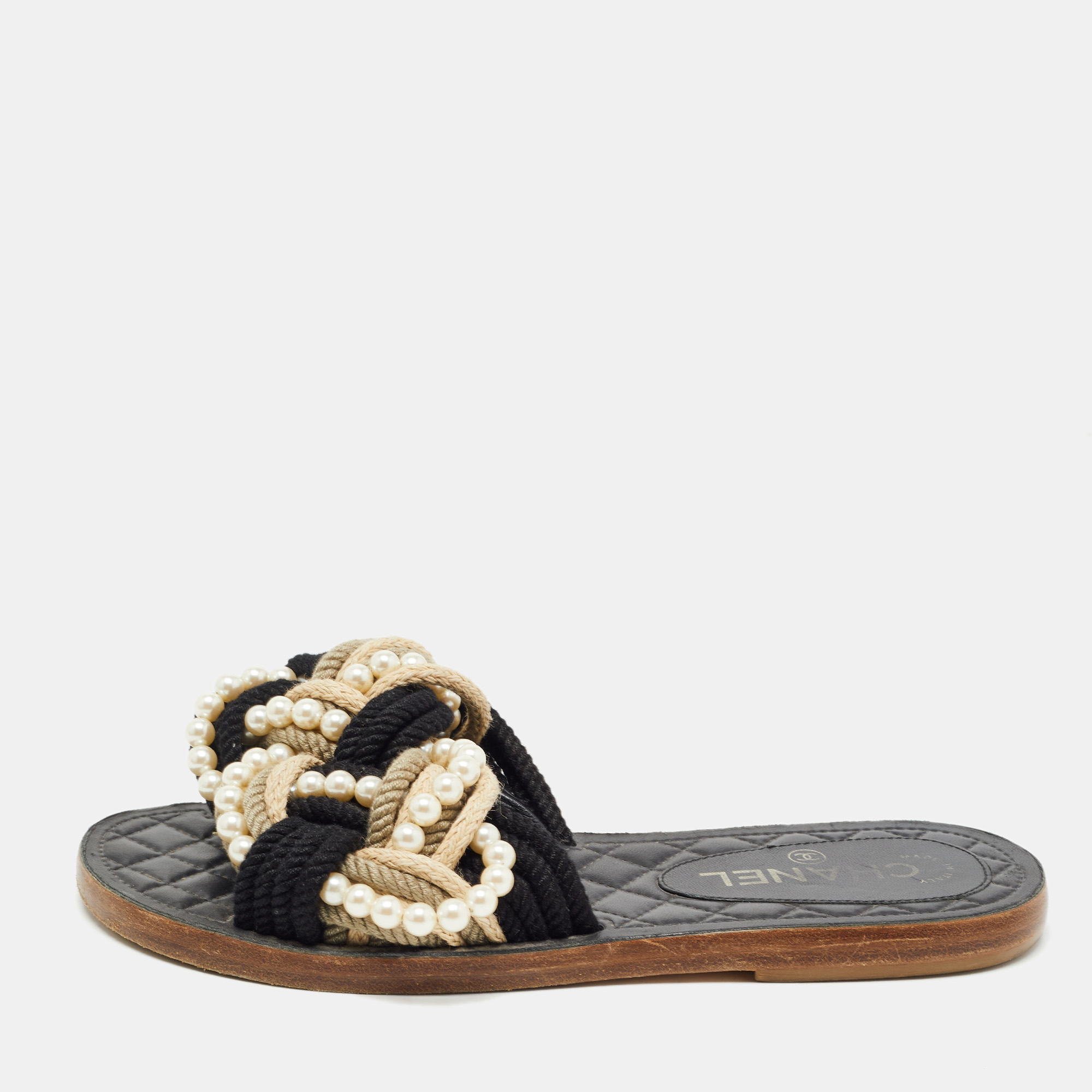 coco chanel pearl sandals