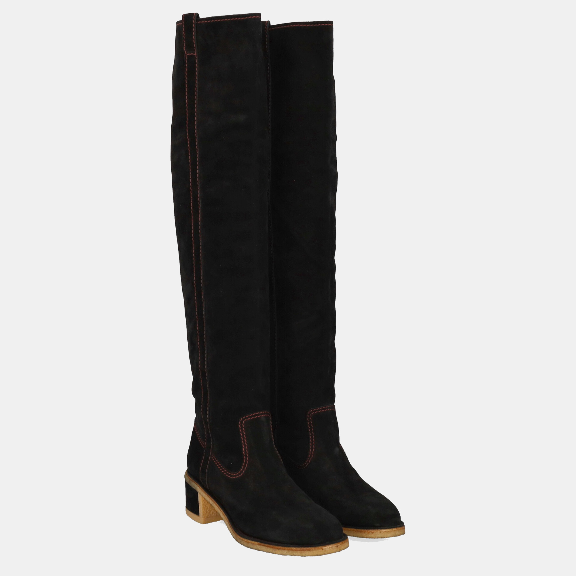 

Chanel Women's Leather Boots - Black - EU