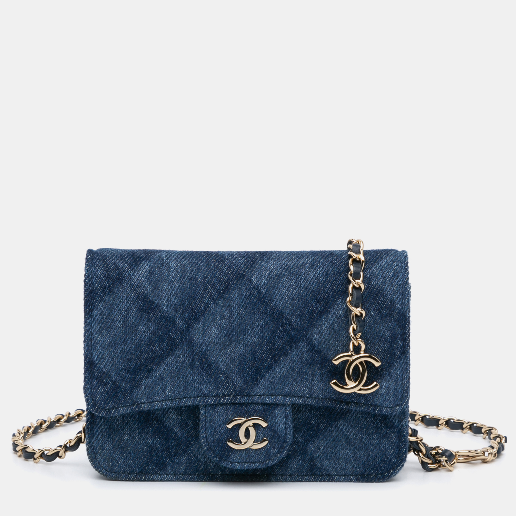 

Chanel Denim Printed Belt Bag, Blue