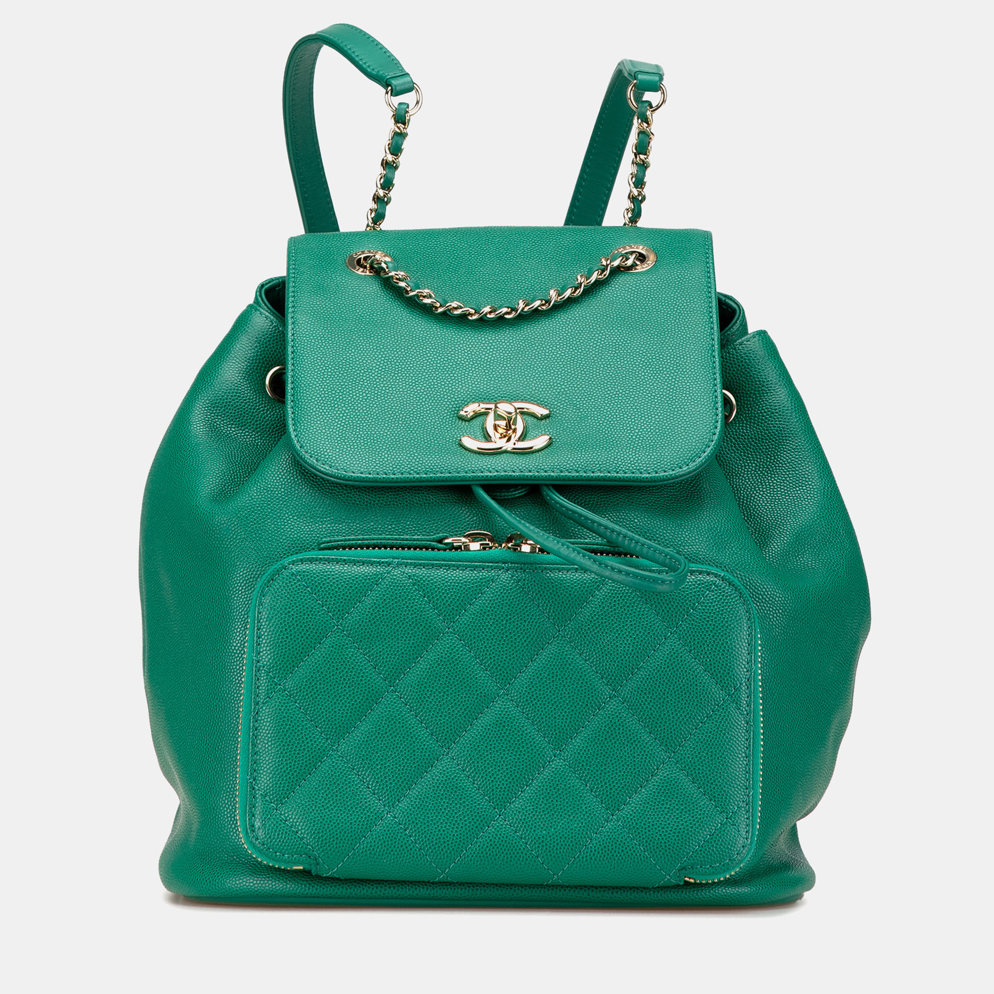 

Chanel Caviar Business Affinity Backpack, Green