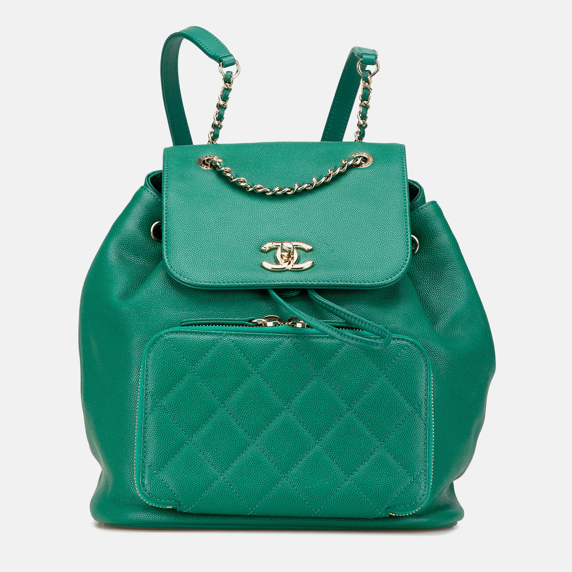 

Chanel Green Caviar Business Affinity Backpack