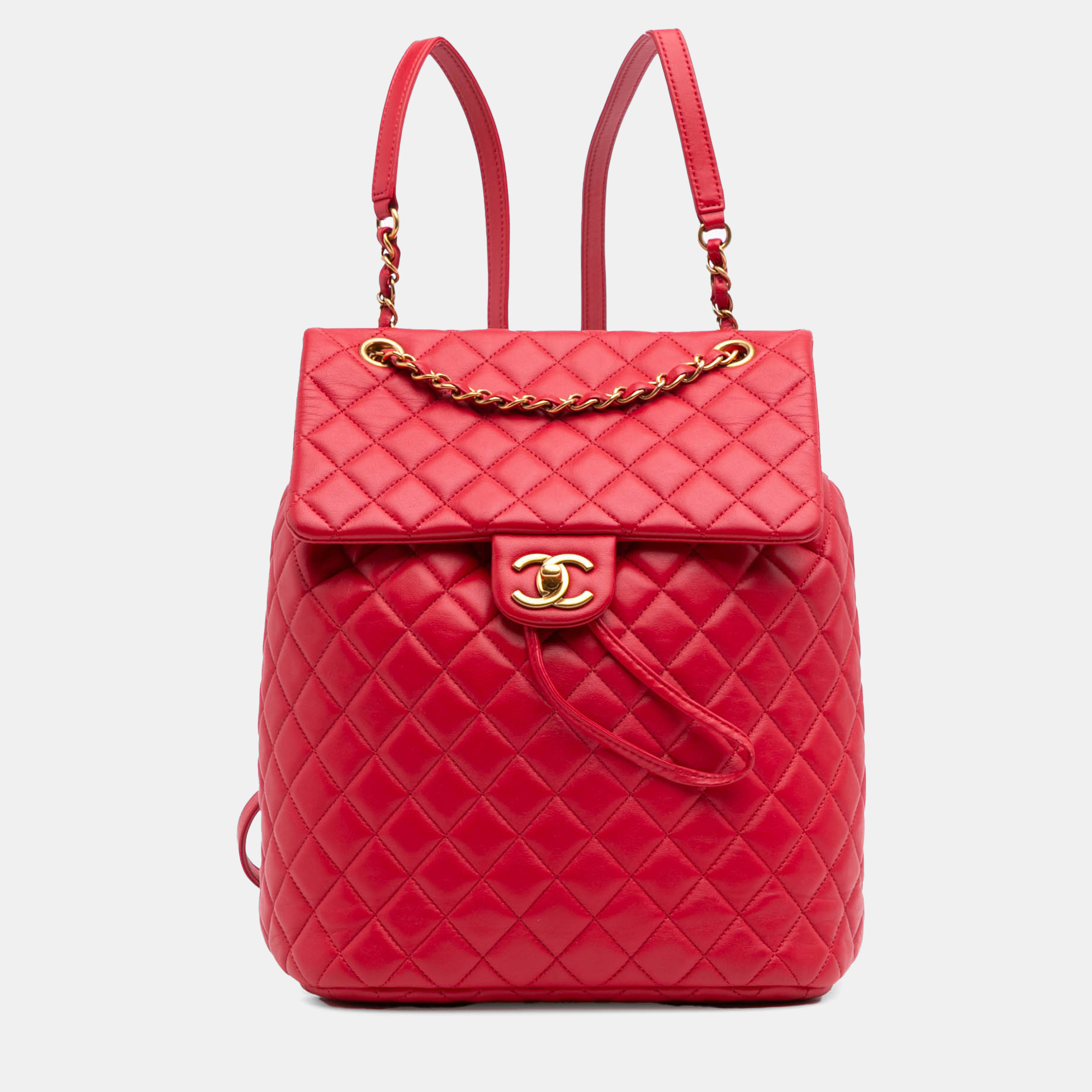

Chanel Red Lambskin Urban Spirit Medium Backpack