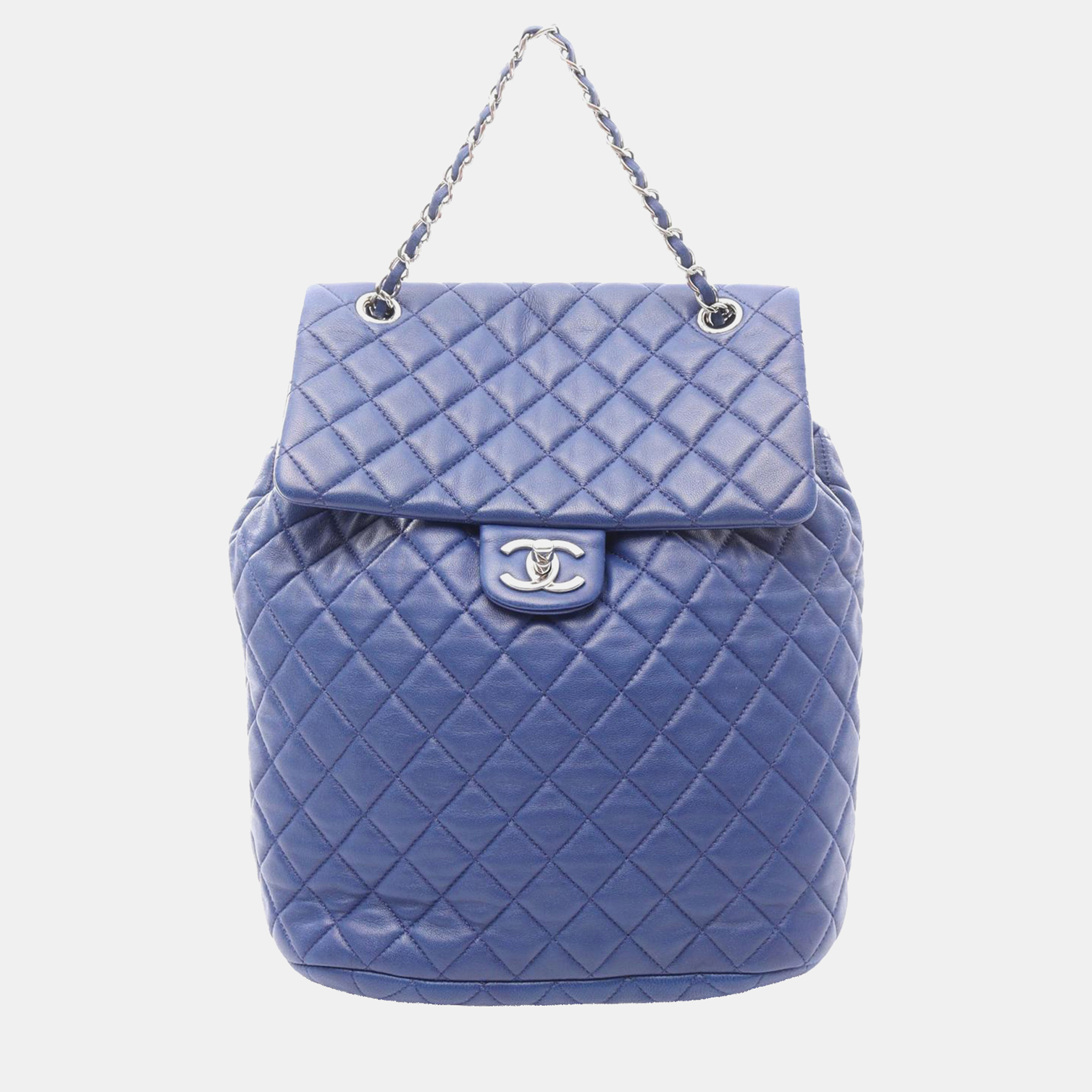 

Chanel Large Blue Quilted Lambskin Urban Spirit Backpack