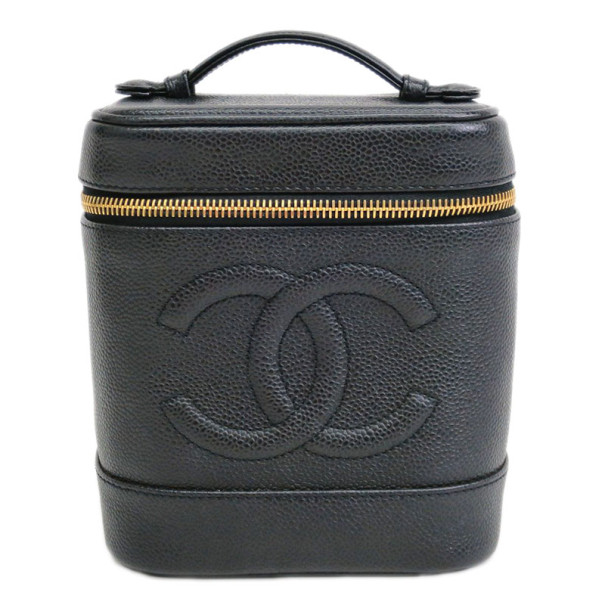 مملوكة مسبقًا Chanel Black Caviar Leather Vanity Case