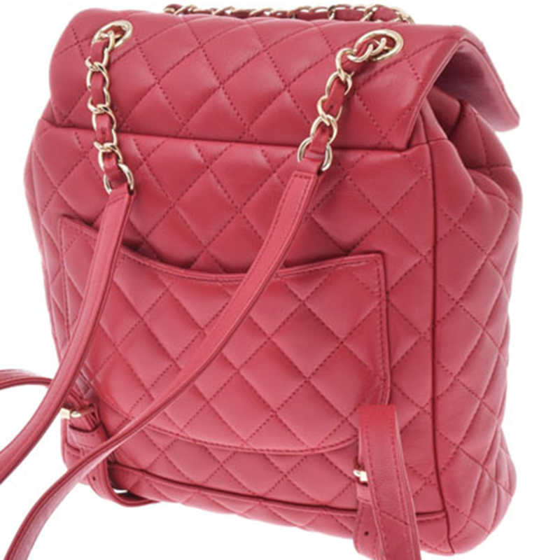 

Chanel Red Quilted Leather Large Urban Spirit Backpack