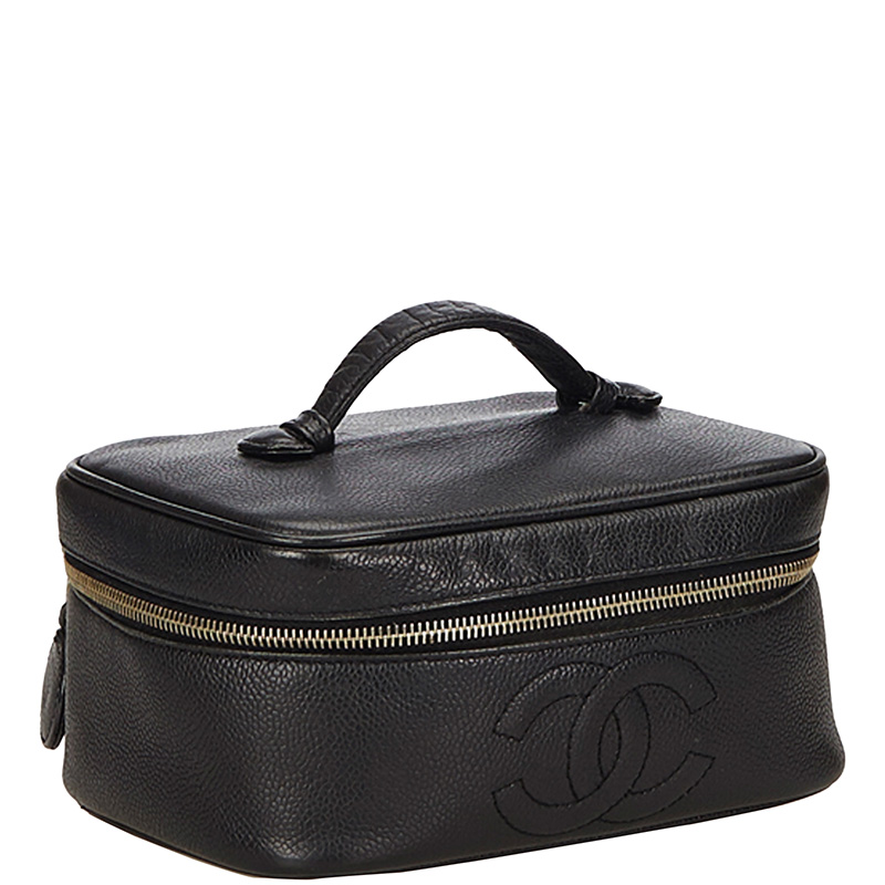 

Chanel Black Caviar Leather Vanity Bag