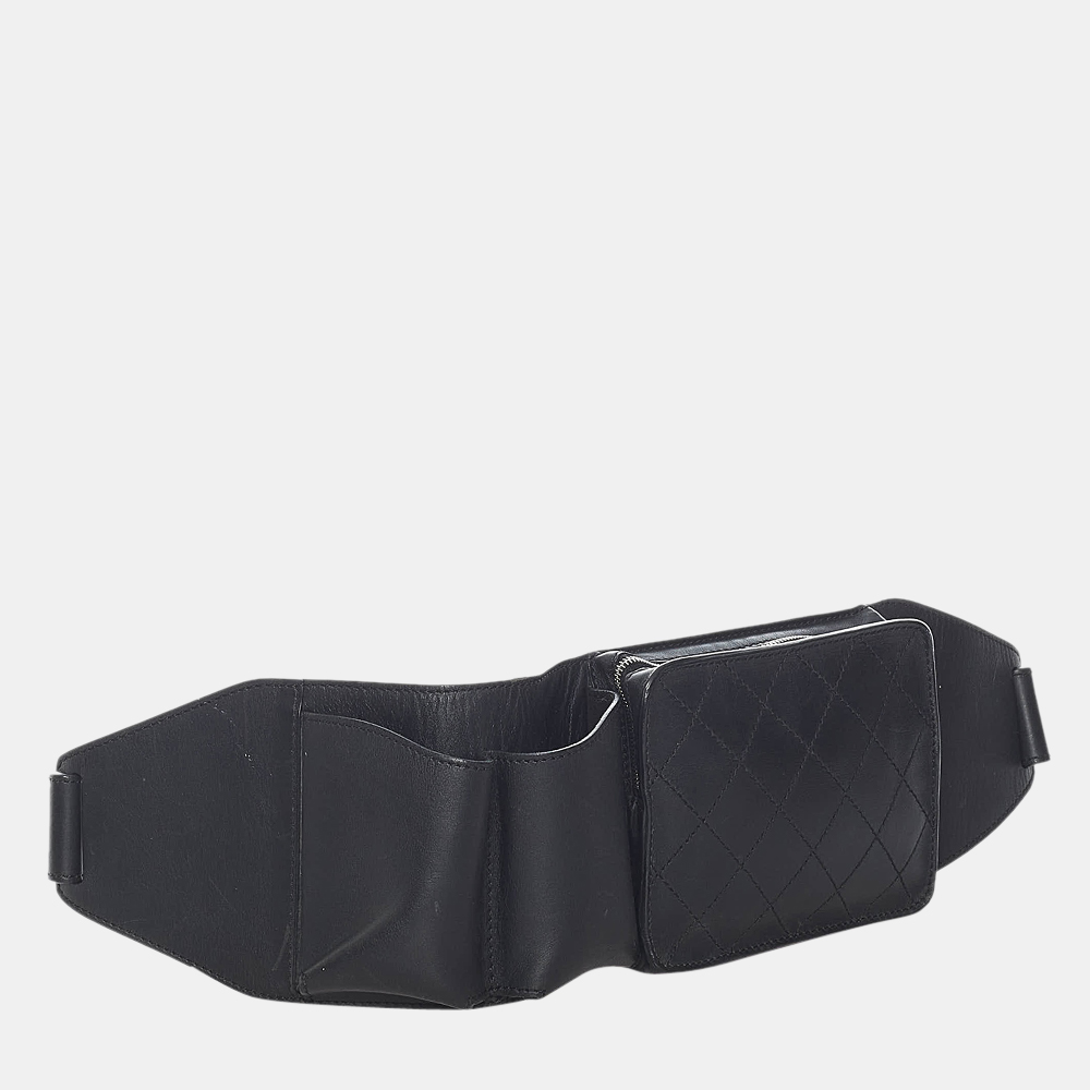 

Chanel Black Matelasse Leather Belt Bag