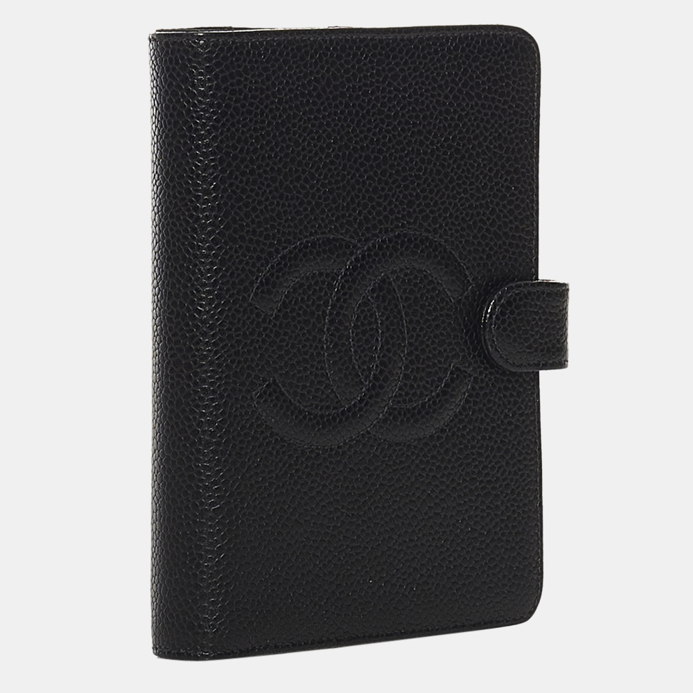 

Chanel Black Caviar Leather Notebook Cover