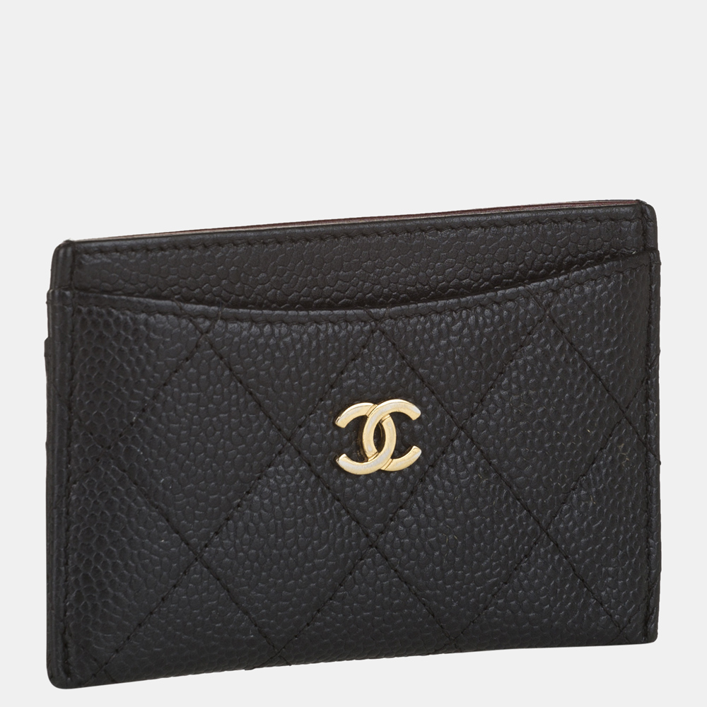 

Chanel Black CC Caviar Card Holder