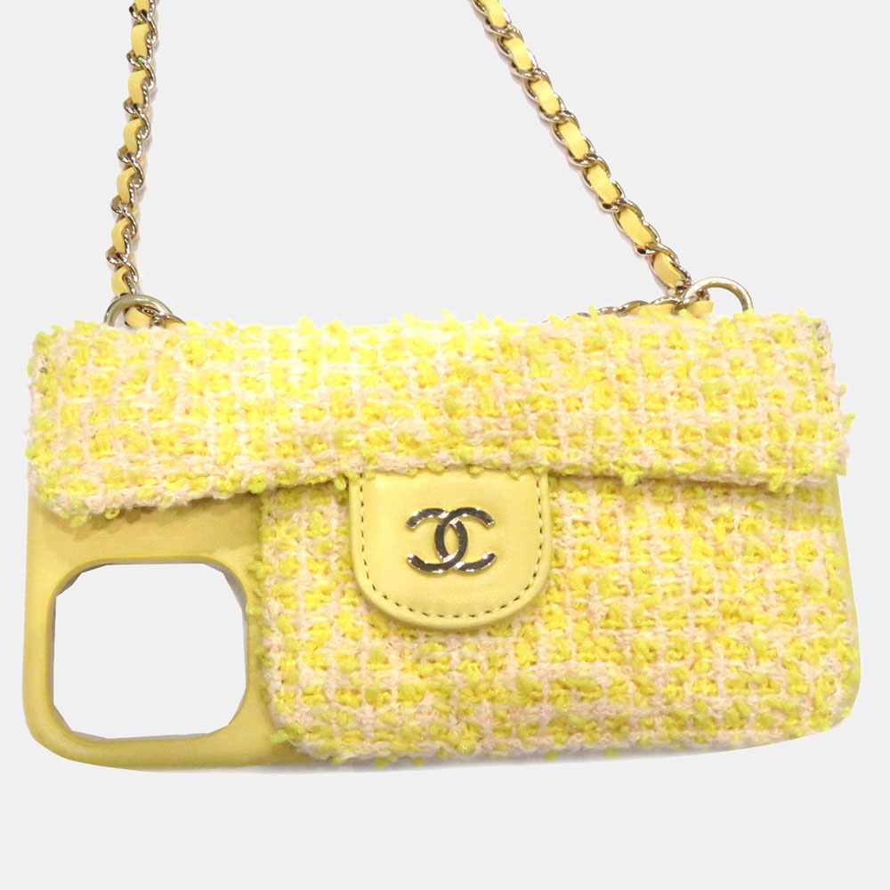 

Chanel Yellow iPhone 12 Pro Max Classic Case With Chain