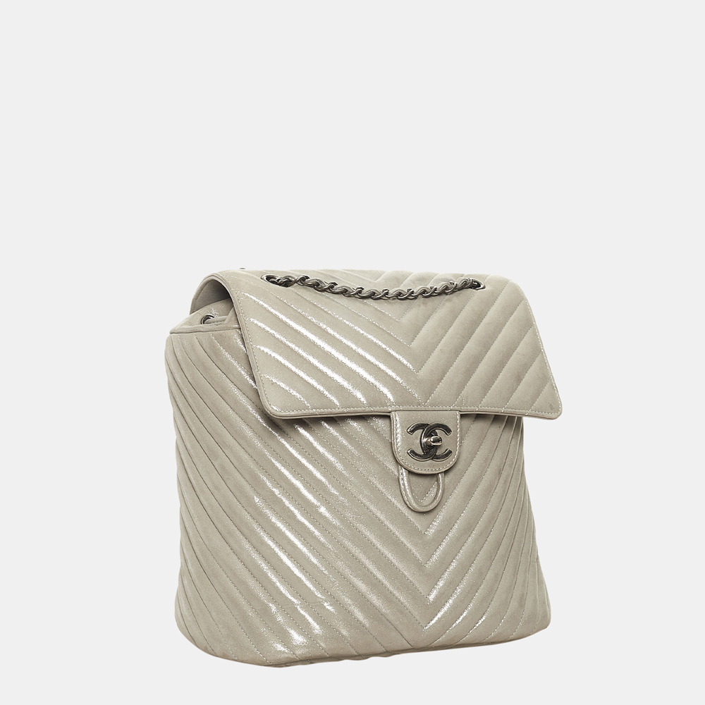 

Chanel Grey Chevron Urban Spirit Backpack