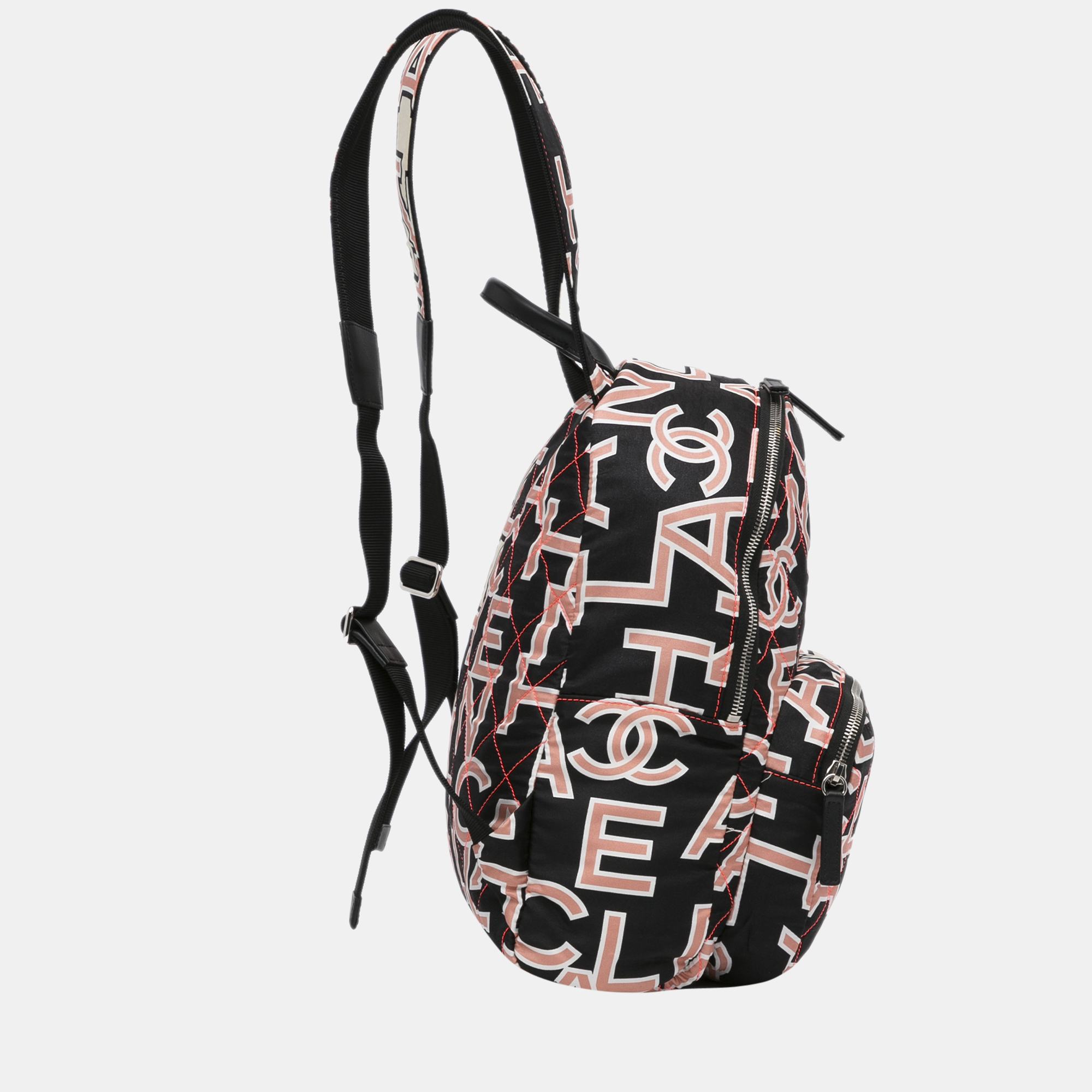 

Chanel Pink Logo Nylon Backpack