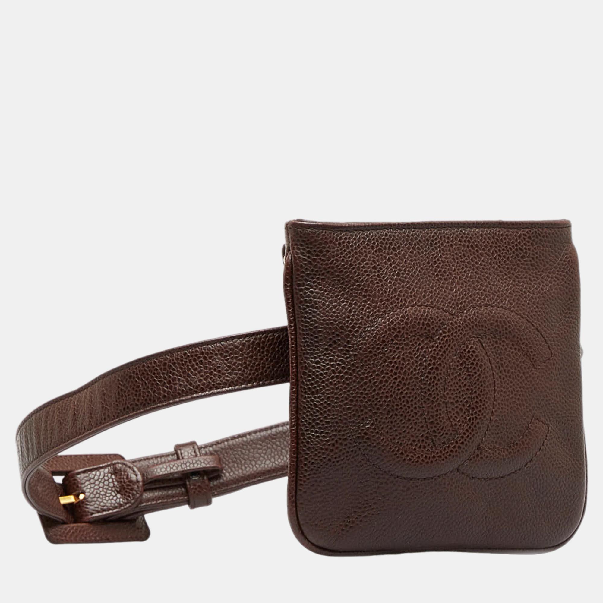 

Chanel Brown CC Caviar Belt Bag