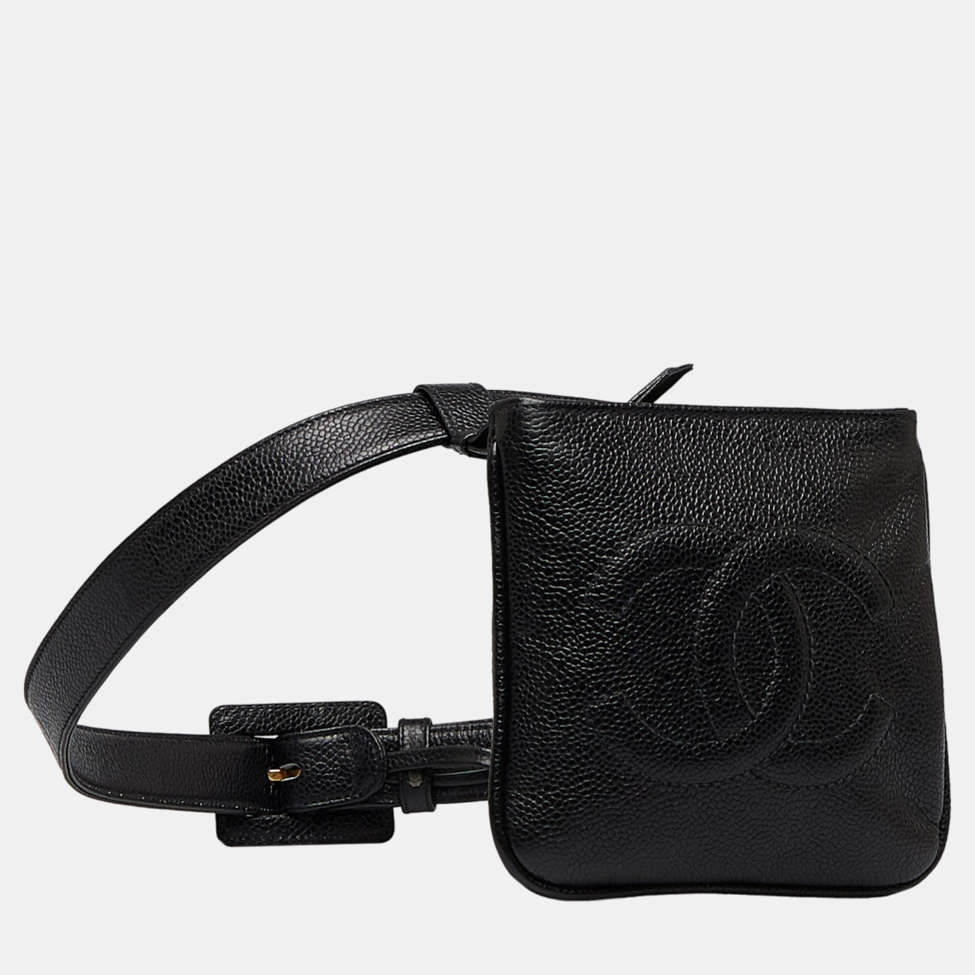 

Chanel Black Caviar Belt Bag