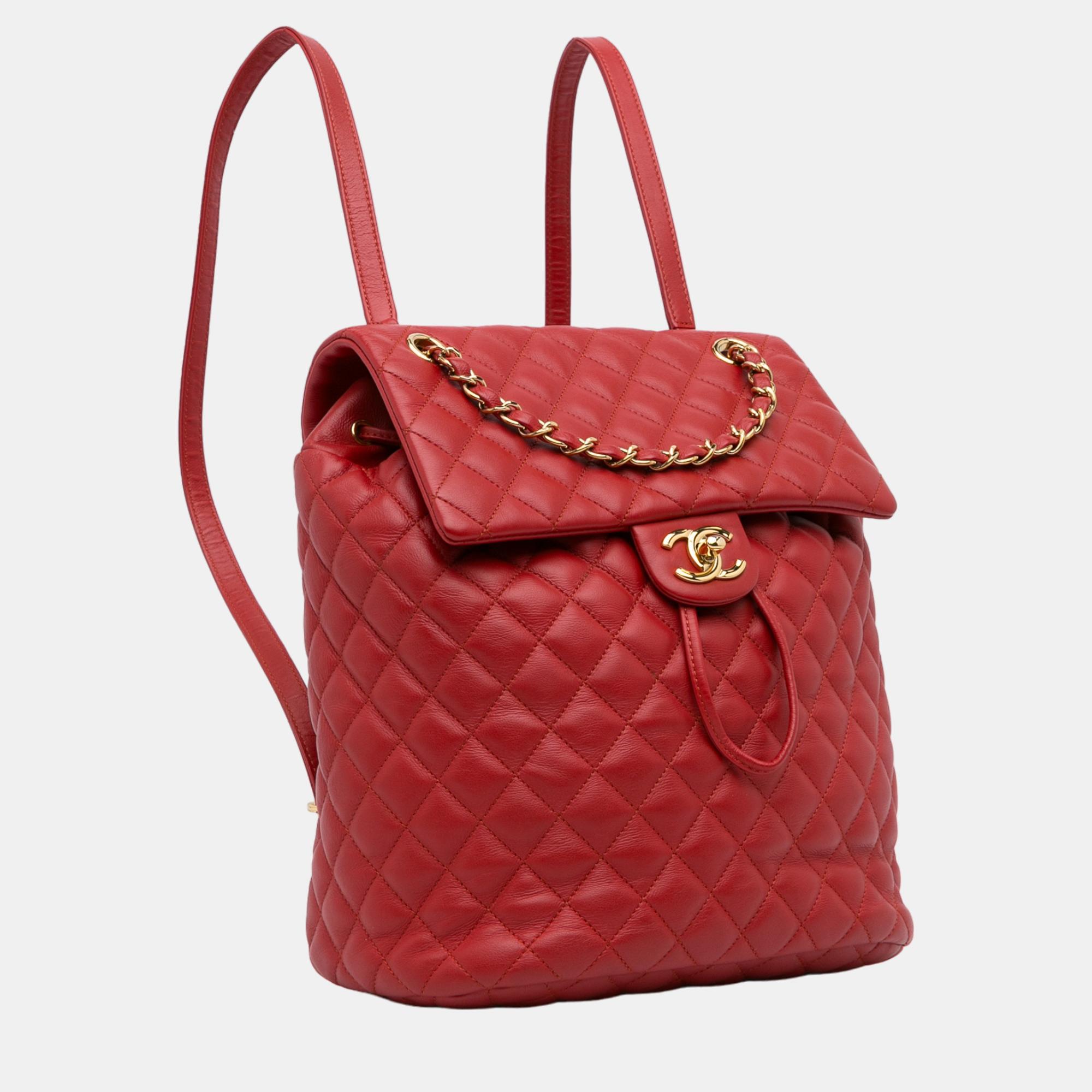 

Chanel Red Large Urban Spirit Backpack