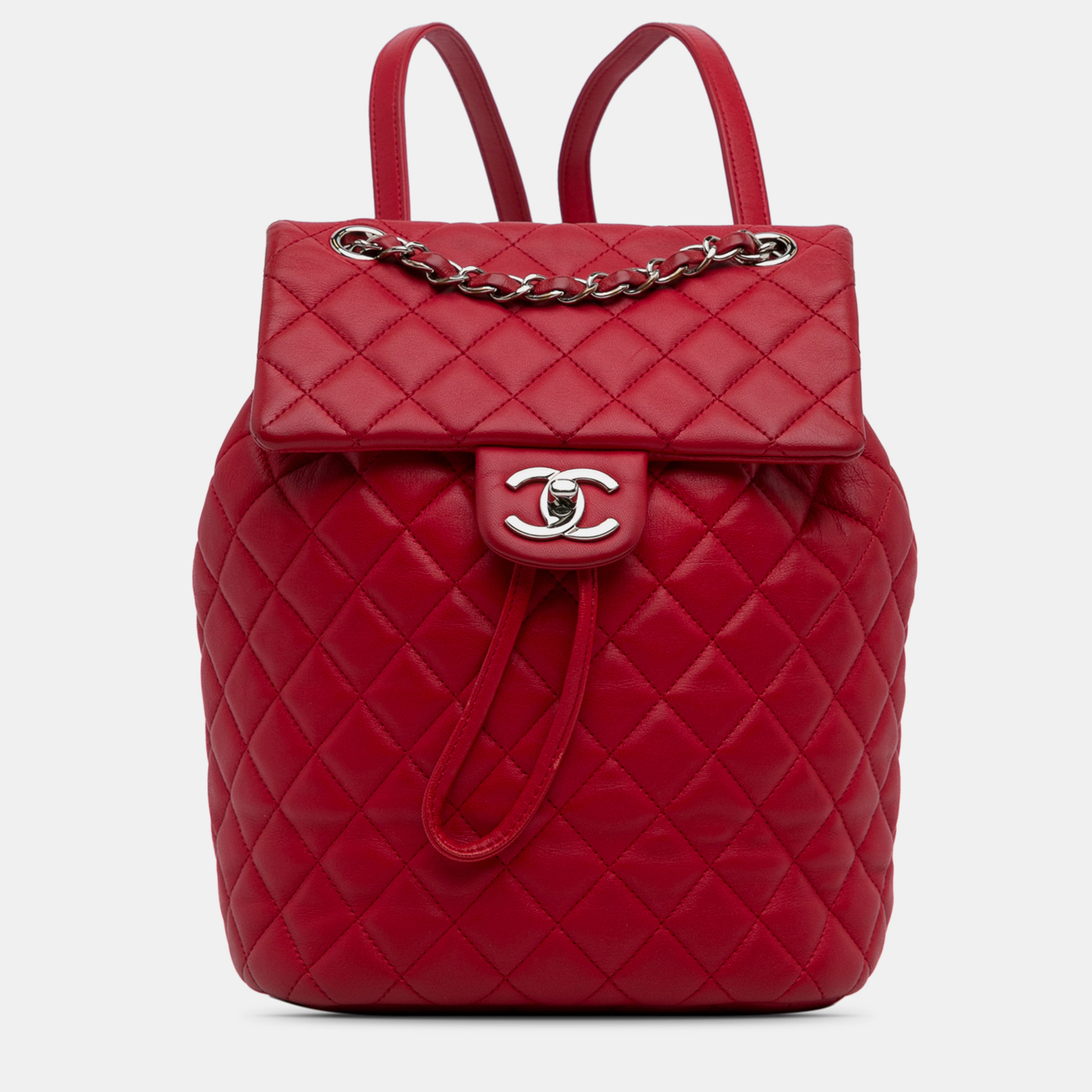 

Chanel Small Lambskin Urban Spirit Backpack, Red