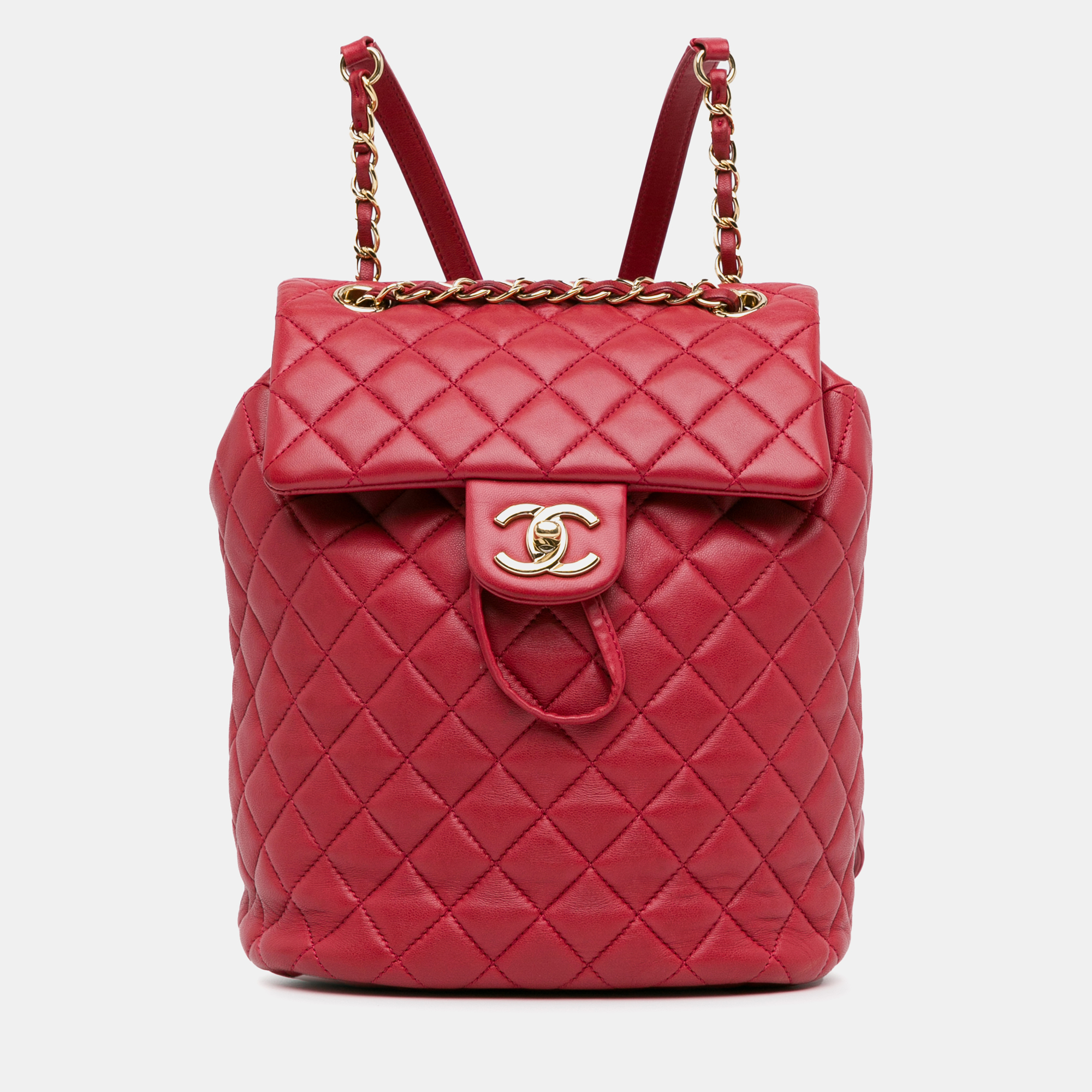 

Chanel Small Lambskin Urban Spirit Backpack, Red