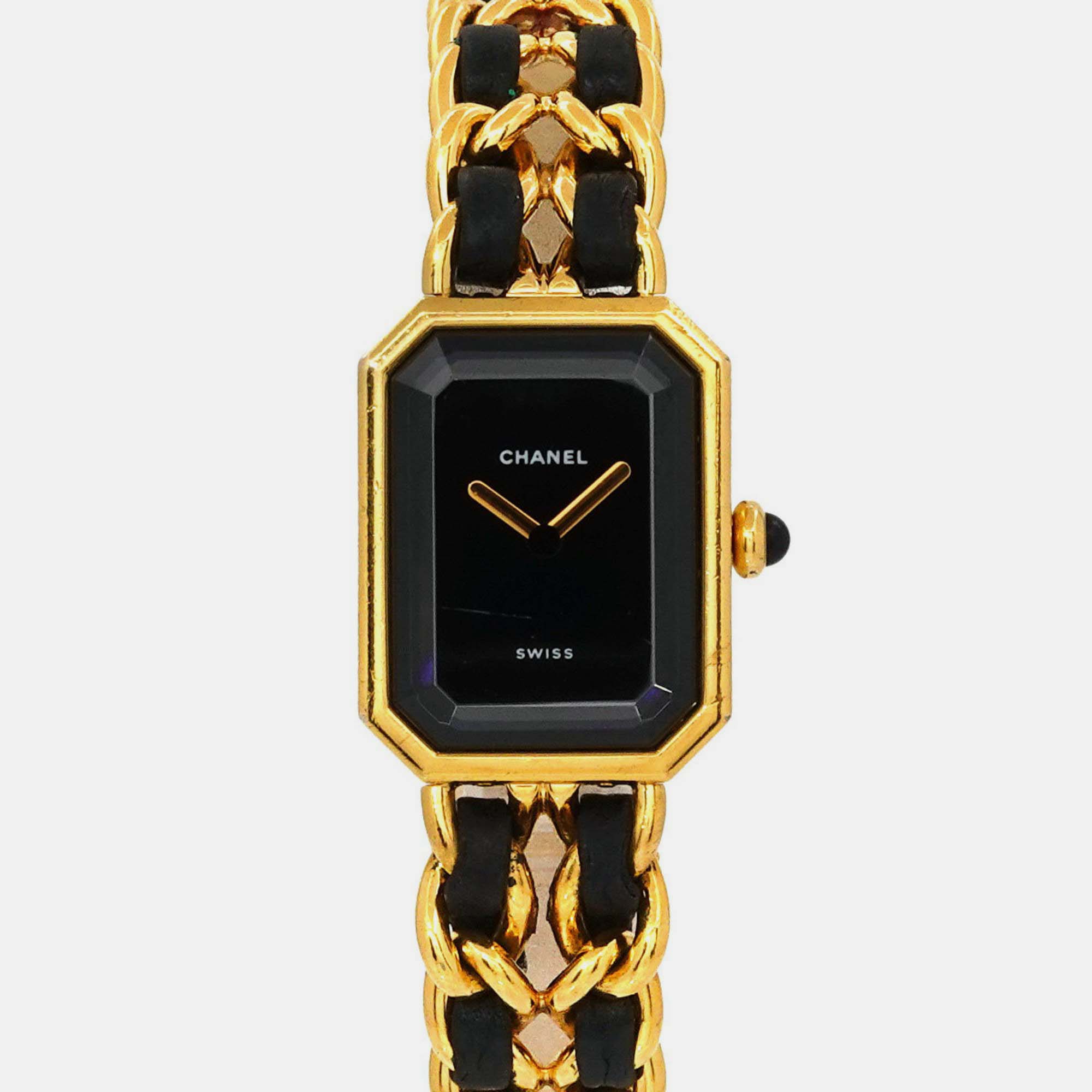 

Chanel Black Stainless Steel Premiere Quartz Women's Wristwatch 20 mm