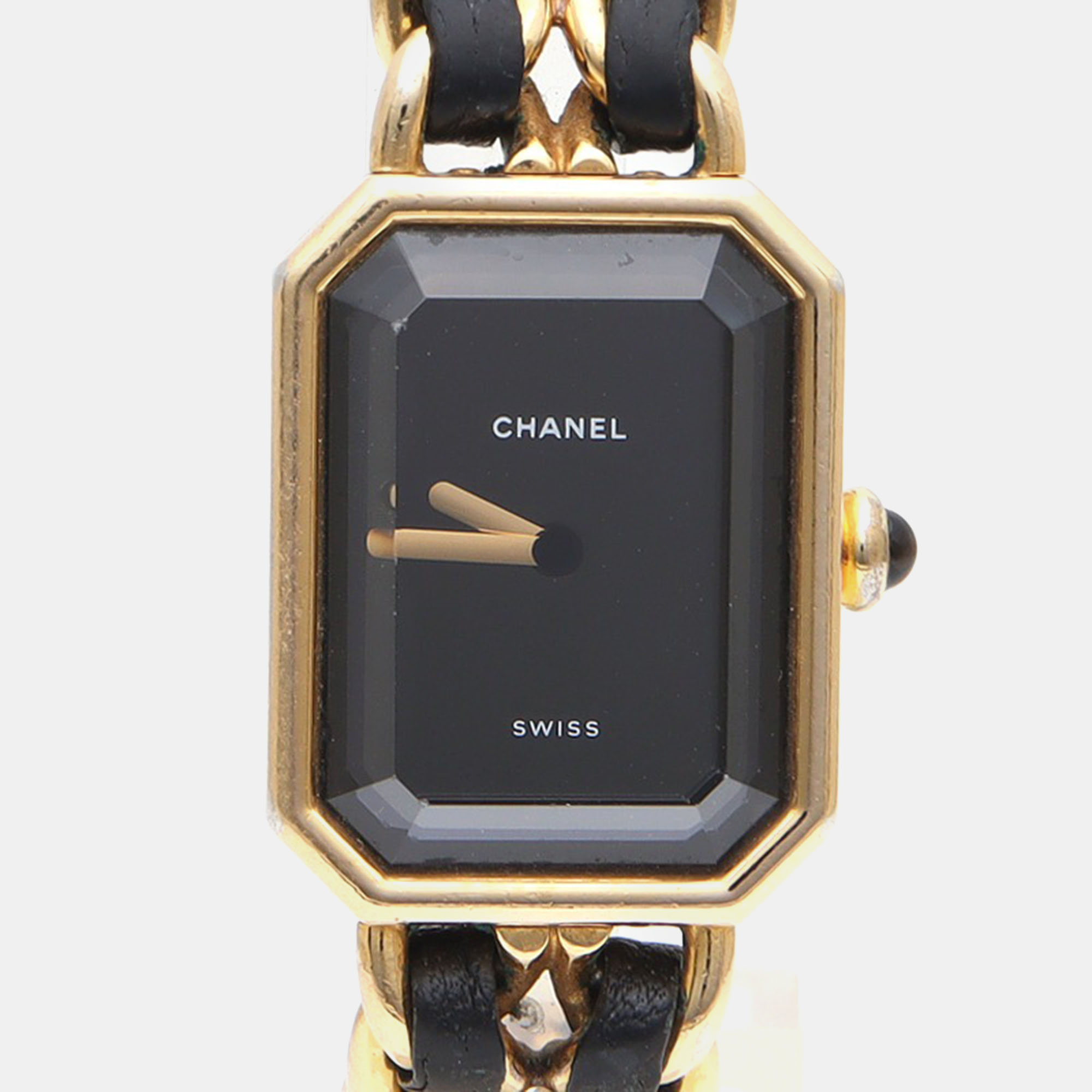 

Chanel Black Yellow Gold Plated Stainless Steel Premier Quartz Women's Wristwatch