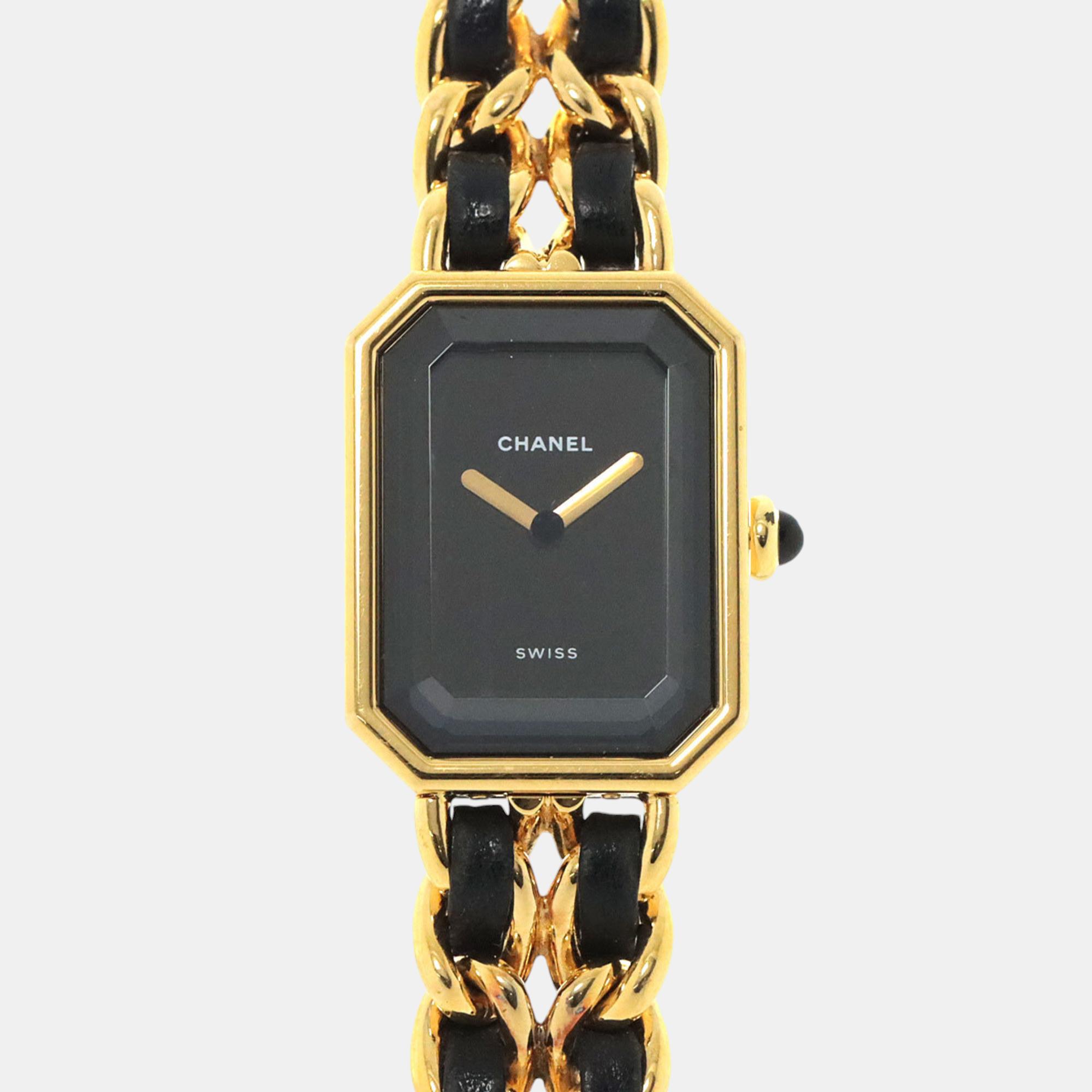 

Chanel Black Gold Quartz Premiere L size H0001 Ladies watch