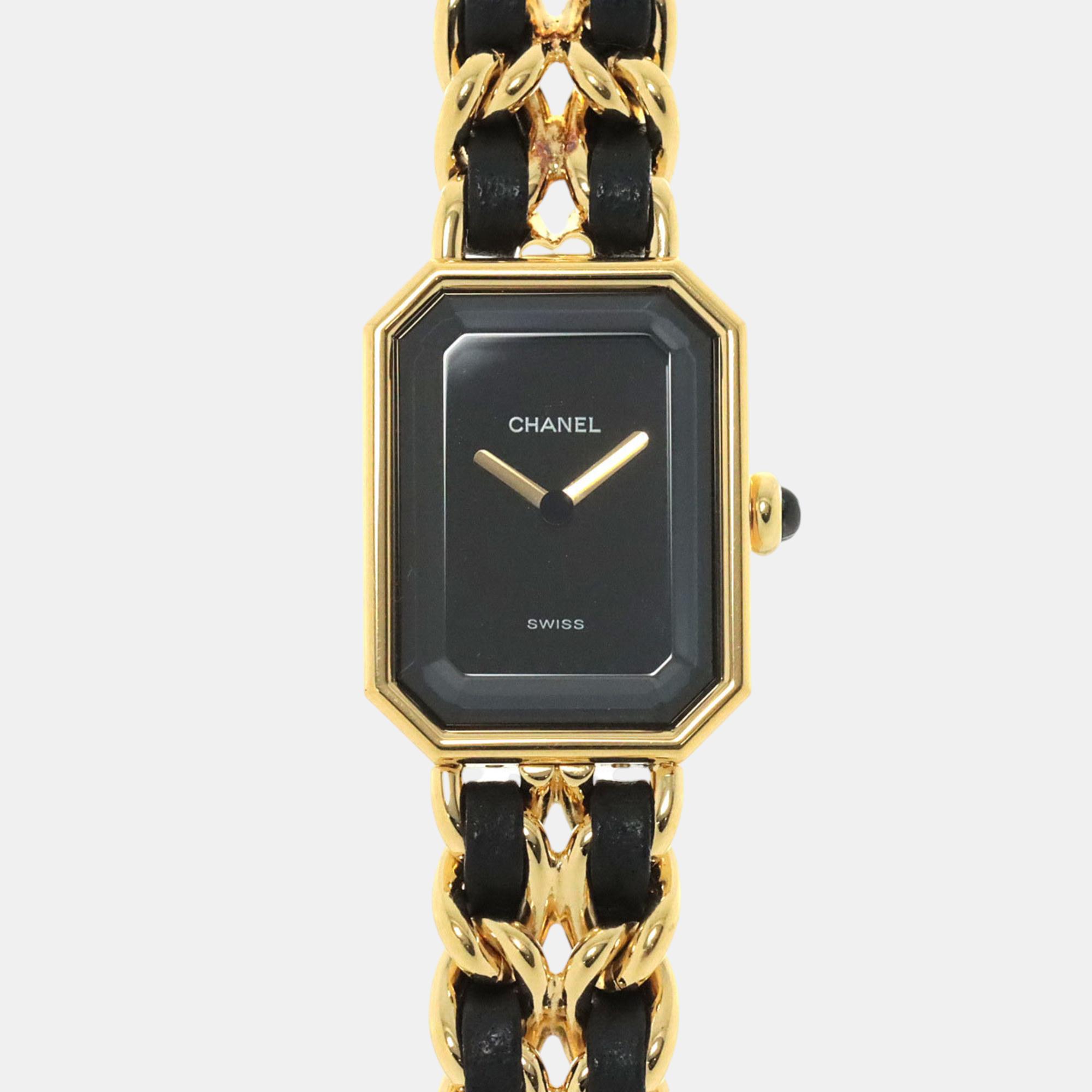 

Chanel Black Gold Quartz Premiere L size H0001 watch