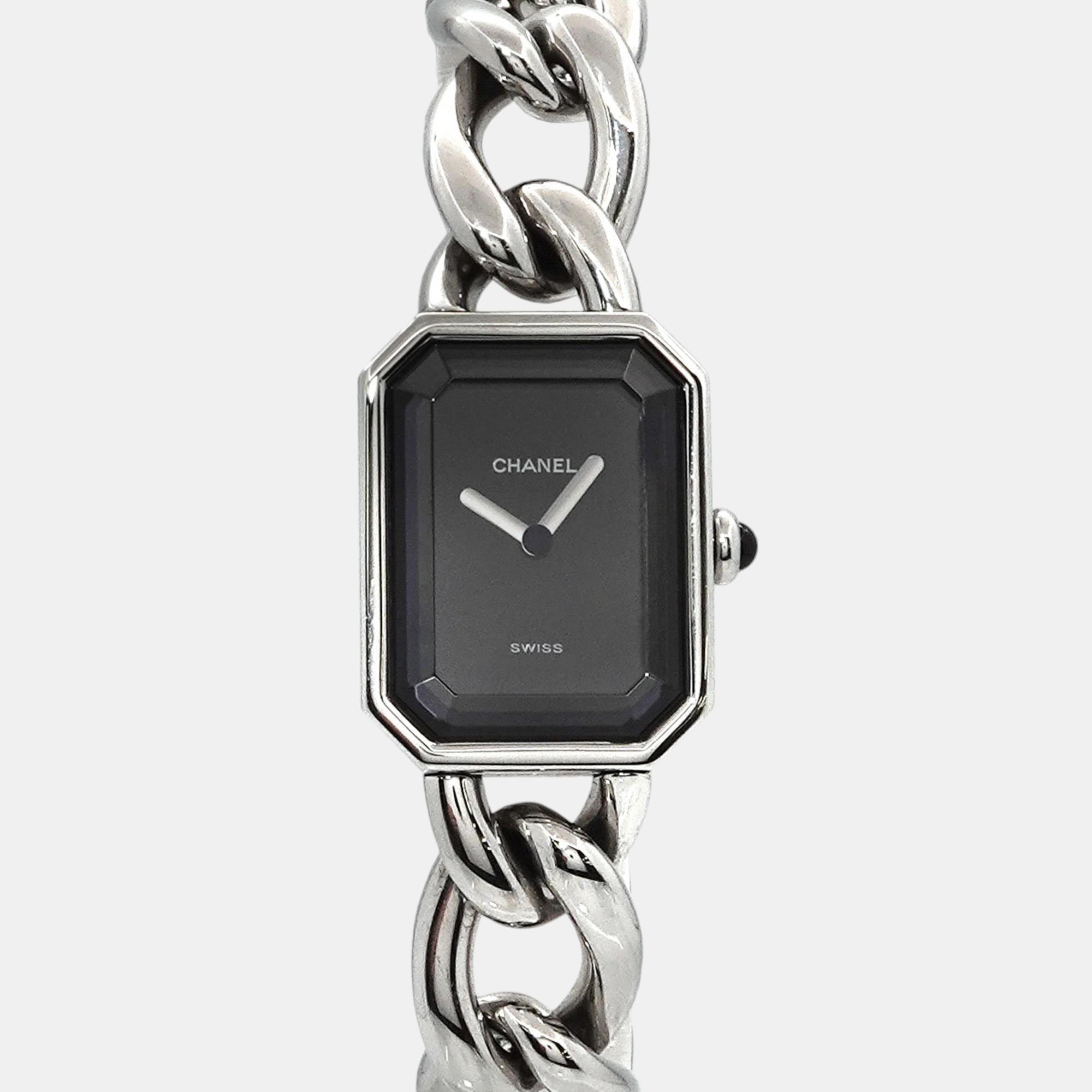 

Chanel Black quartz Premiere L size H0452 watch