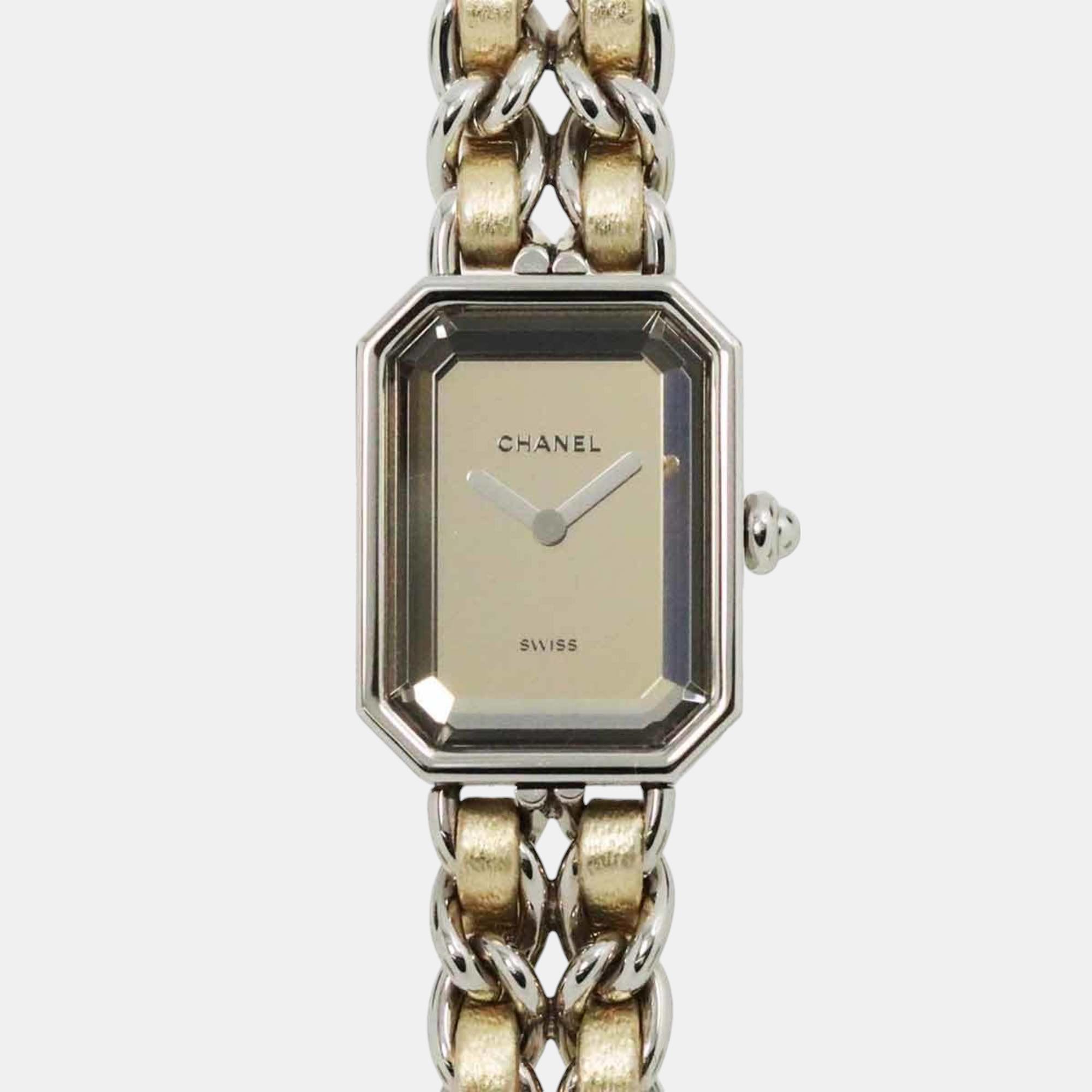 

Chanel Gold mirror Quartz Premiere Rock H5584 watch, Beige