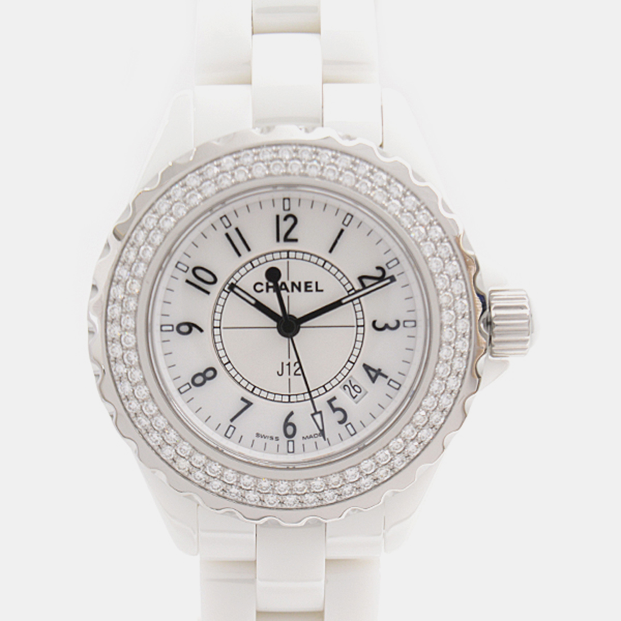 

Chanel White Ceramic J12 H0967 Automatic Women's Wristwatch 33 mm