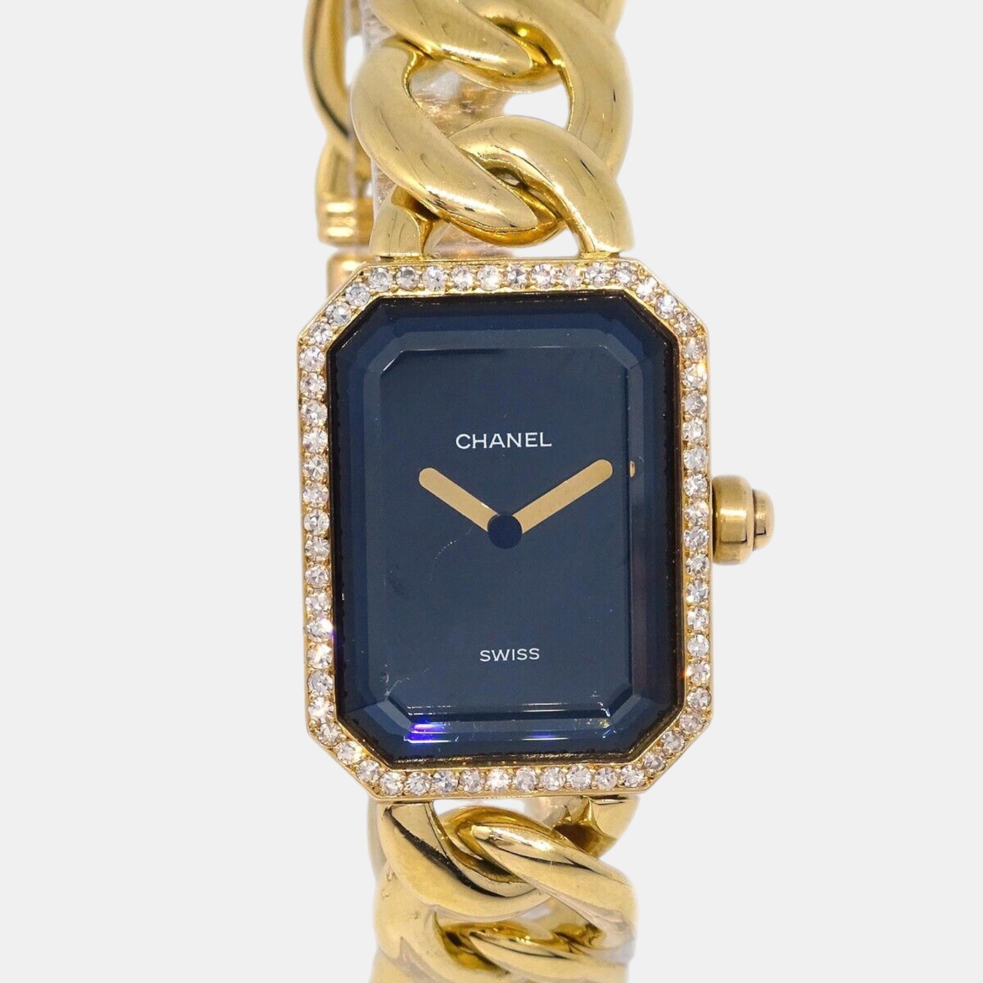 

Chanel 18K YG Diamond Premiere Watch 20 mm, Black