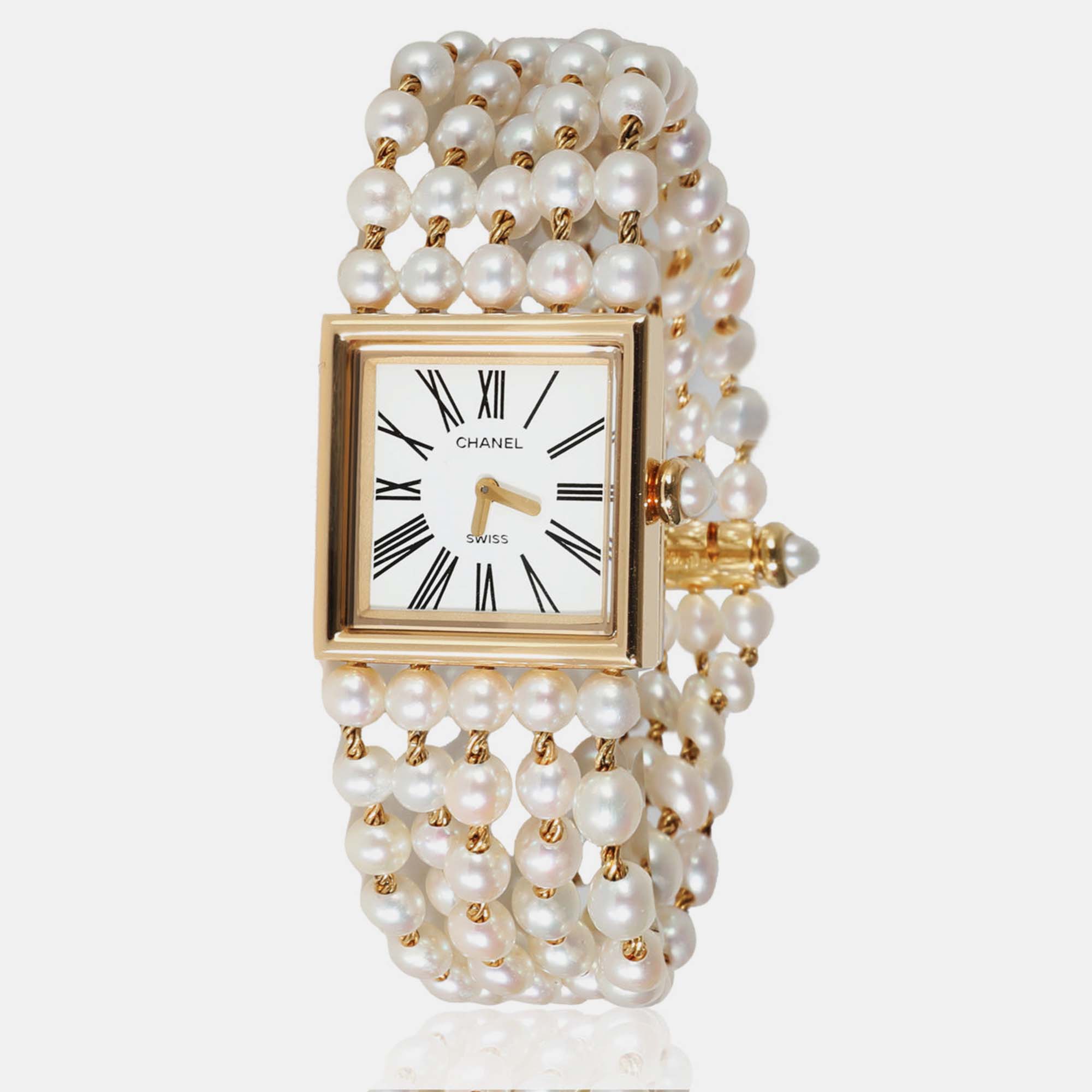 

Chanel Madamoiselle H0007 Women's Watch in 18kt Yellow Gold, White