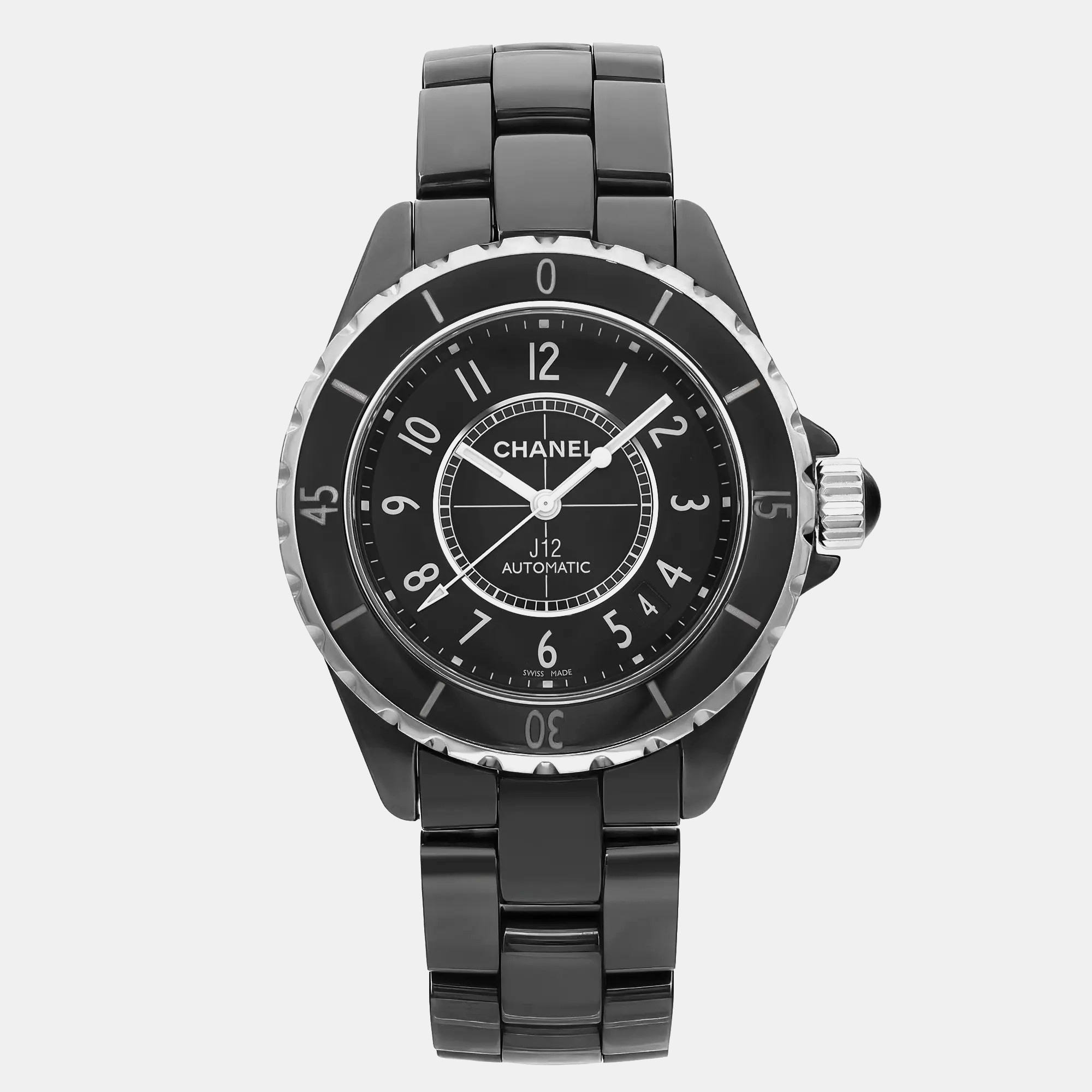 

Chanel J12  Ceramic Steel Black Dial Automatic Women's Wristwatch