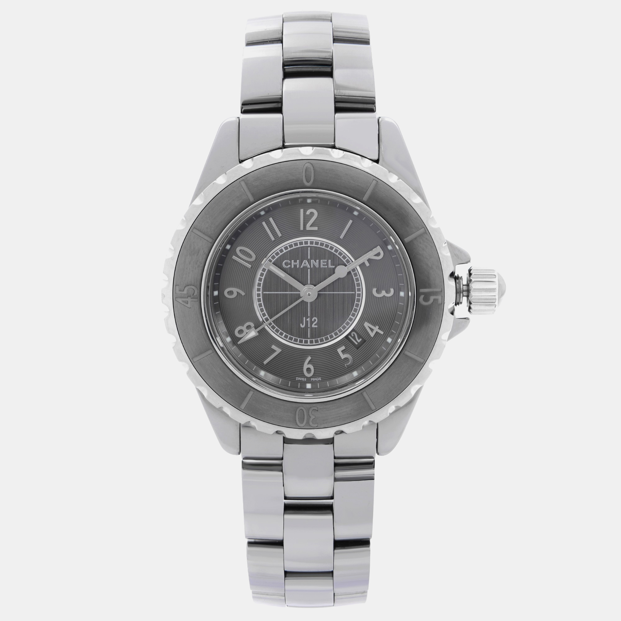 

Chanel J12 Chromatic Ceramic Gray Dial Quartz Ladies Watch 33 mm, Grey